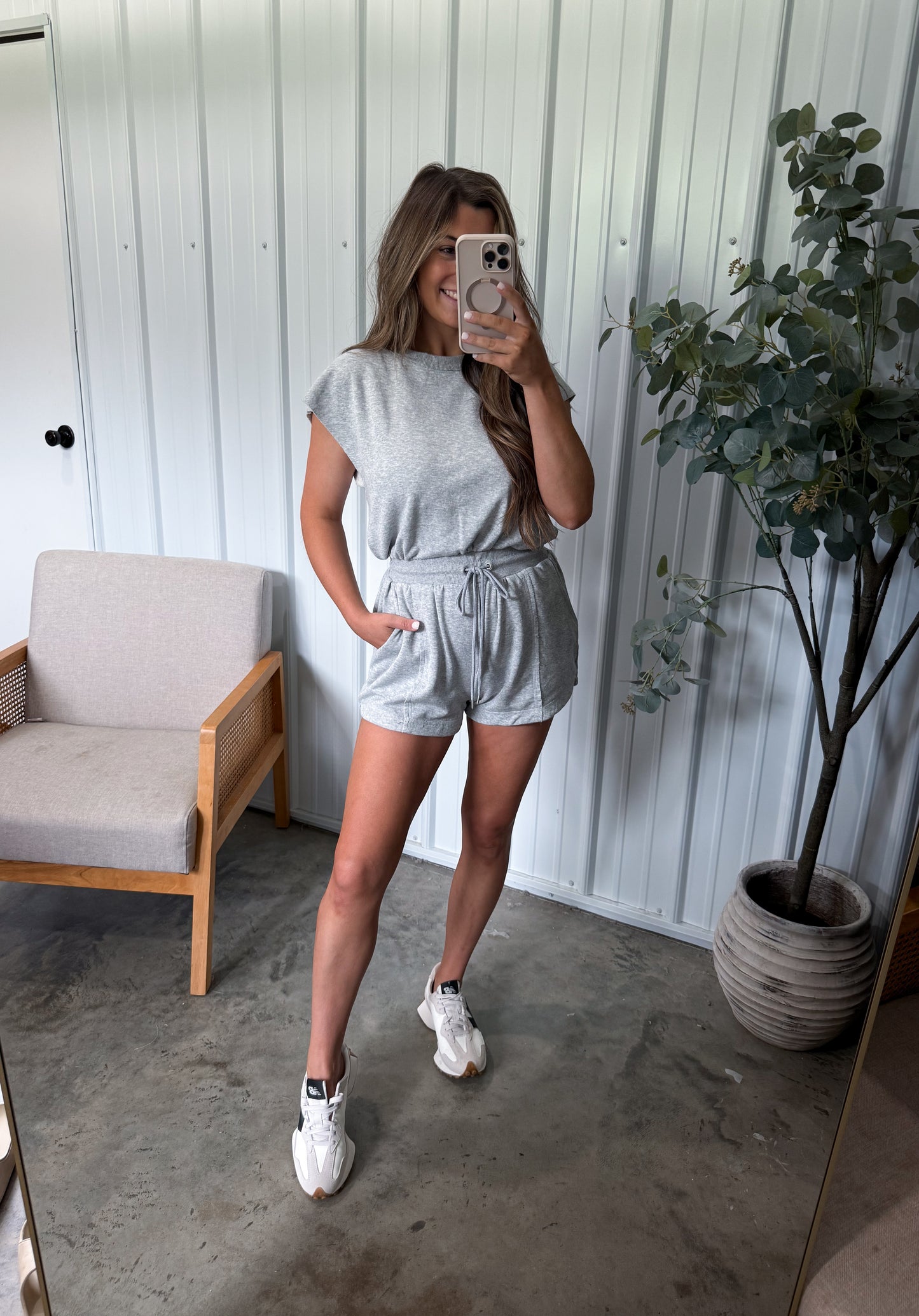 Peek-a-boo Lounge Romper- 2 colors