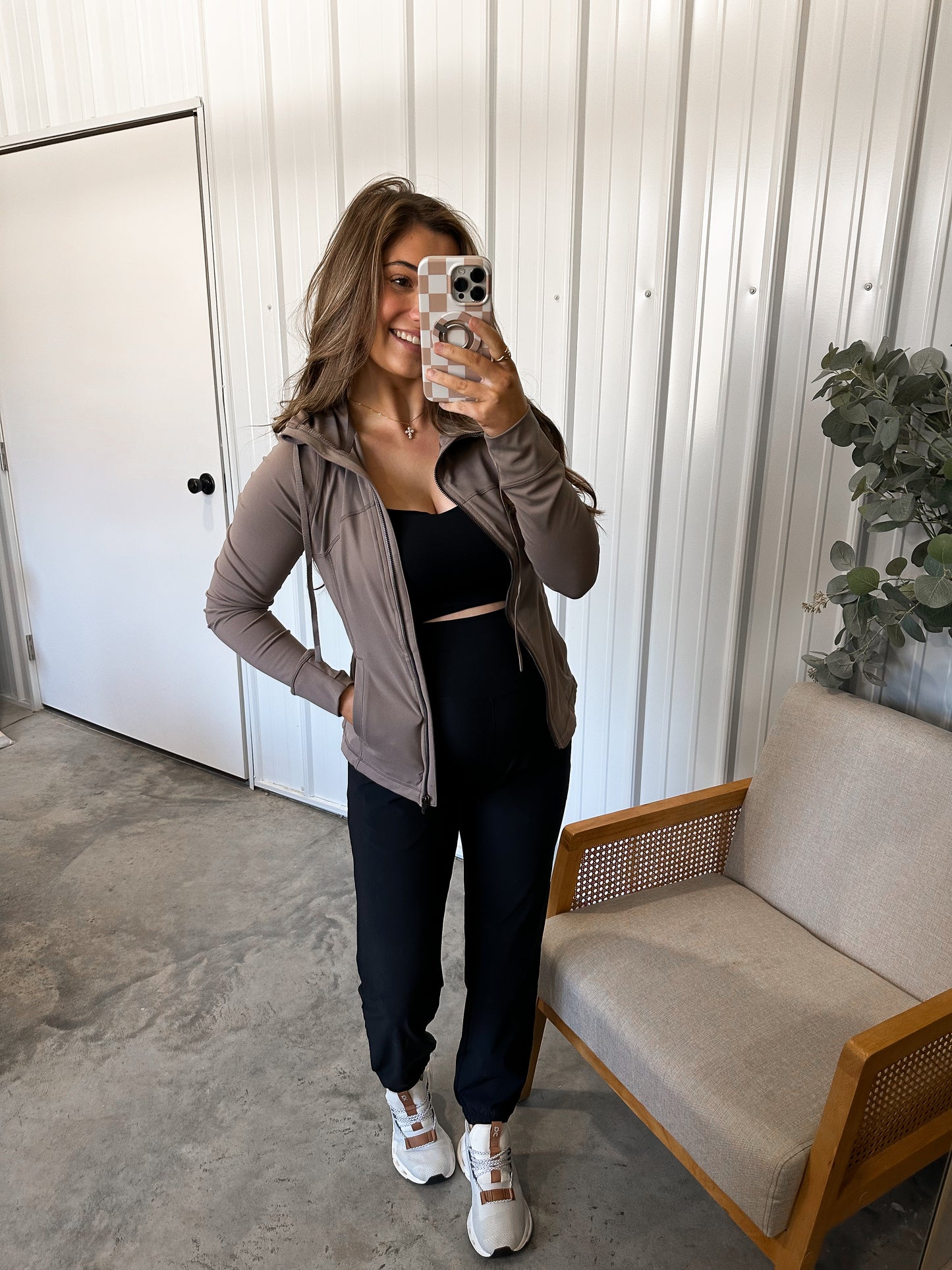 Performance Activewear Jacket -Truffle