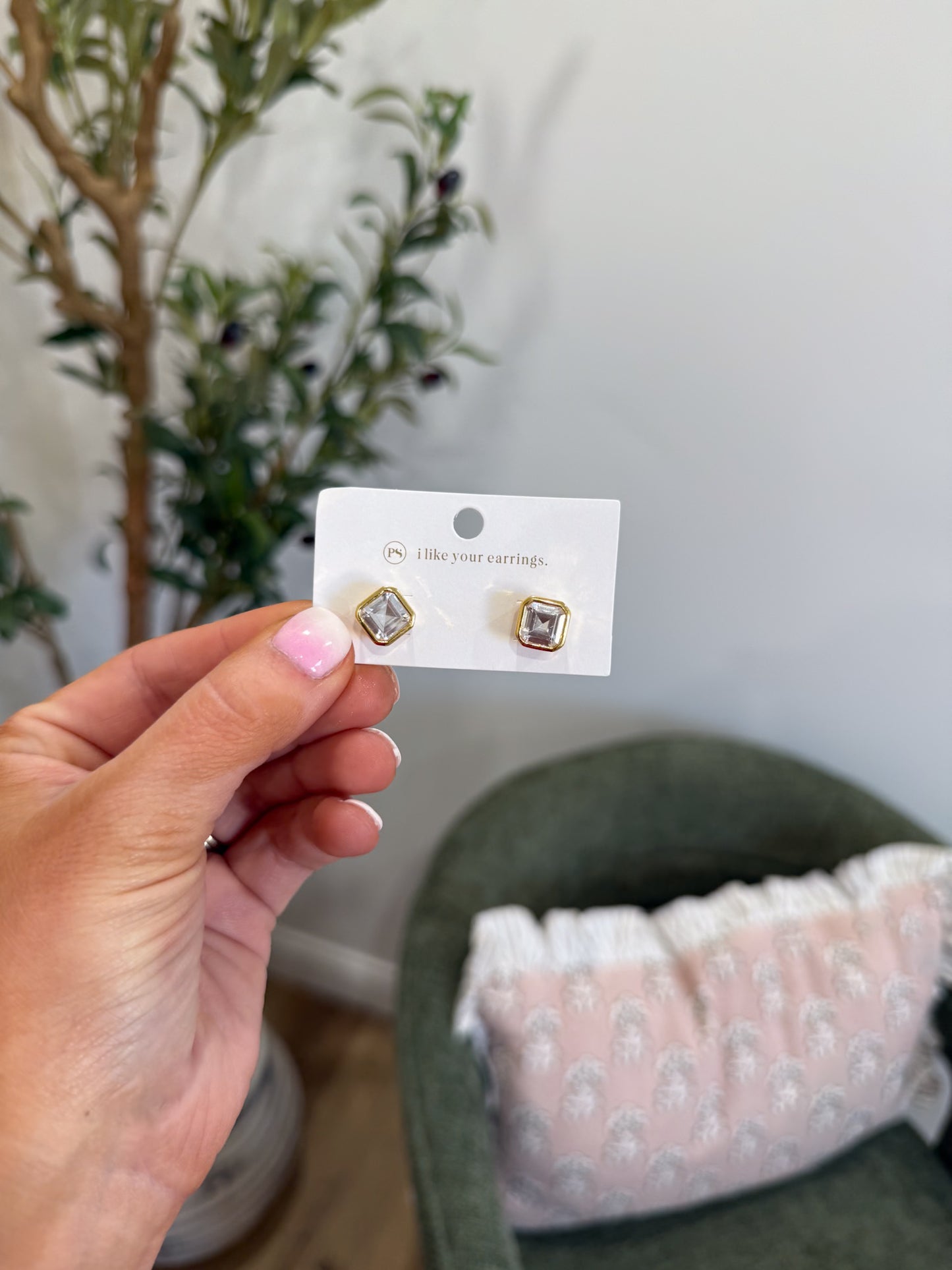 The Gabriela Diamond Stud Earrings - waterproof