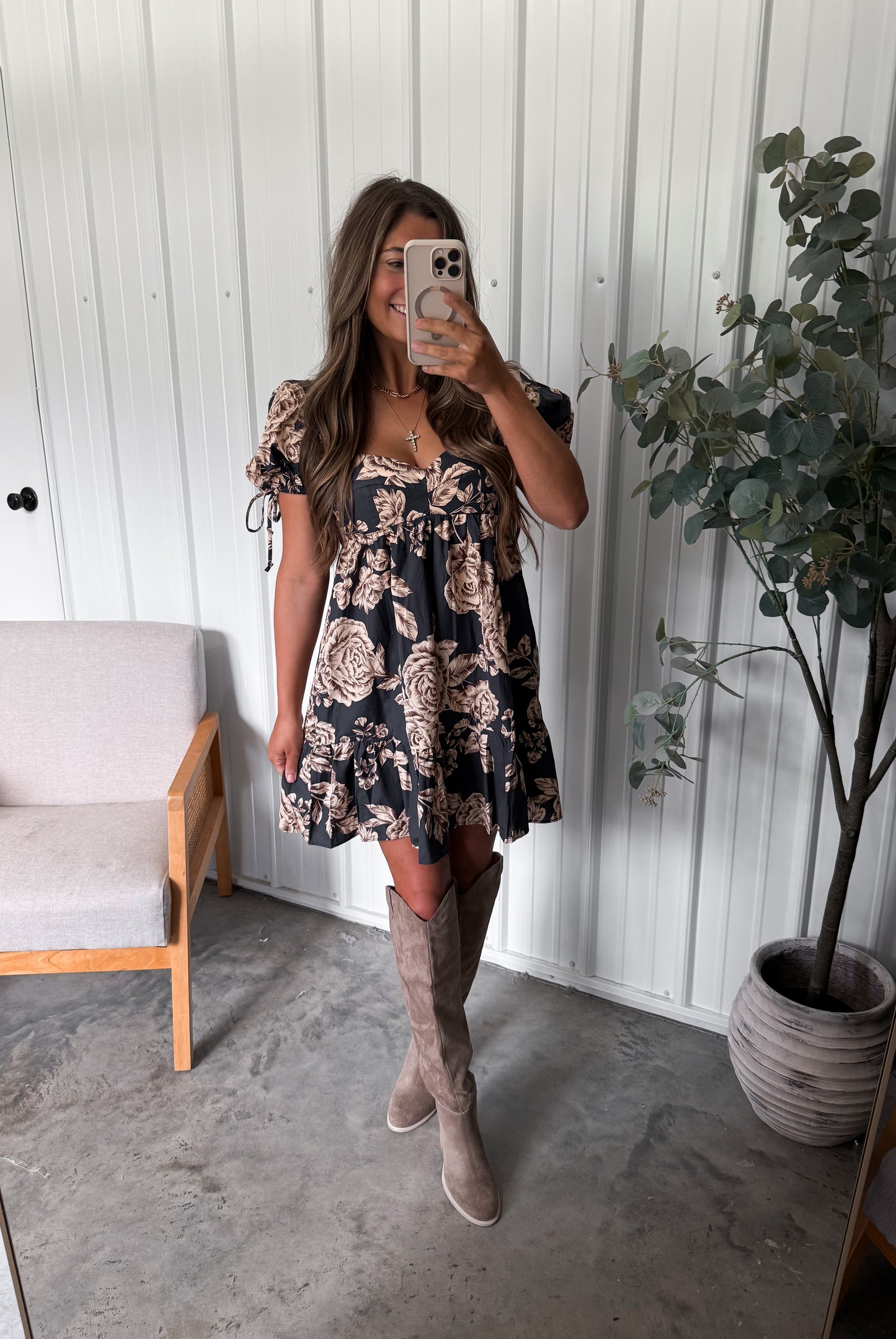 Kyla Babydoll Dress- Midnight Blue