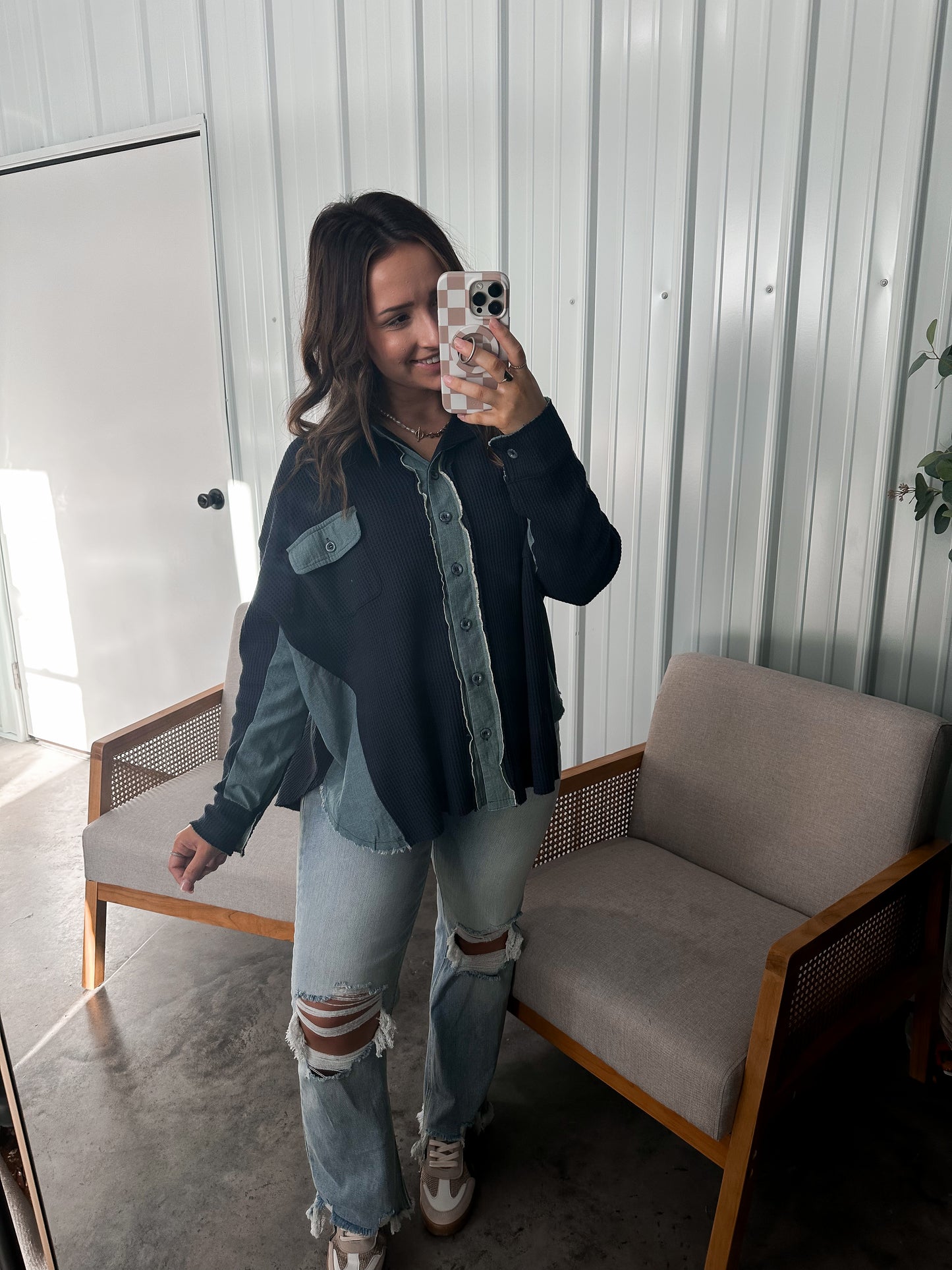 Yankee Blue Long Body Button up