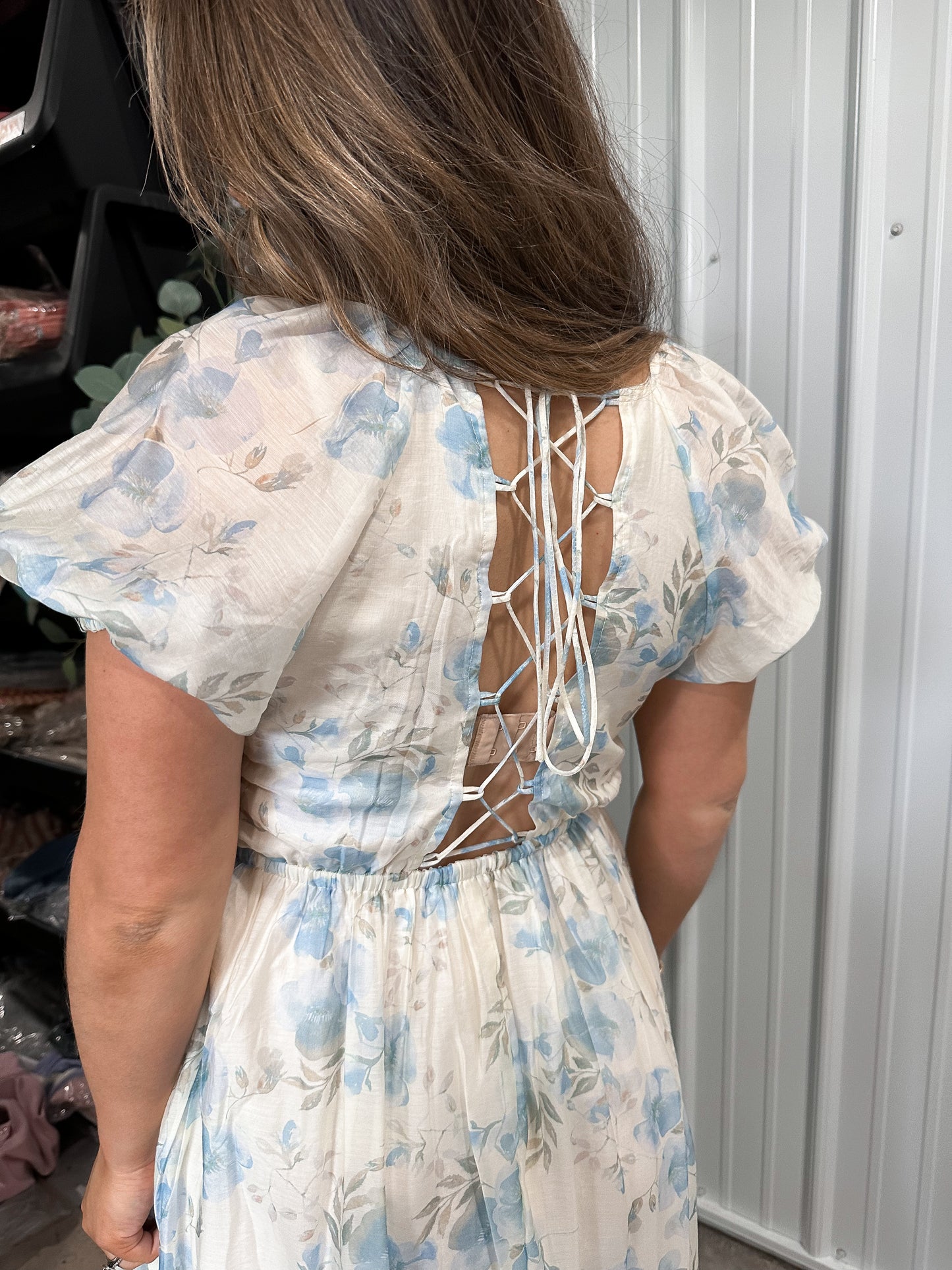 Frenchie Floral Maxi Dress - Blue Floral