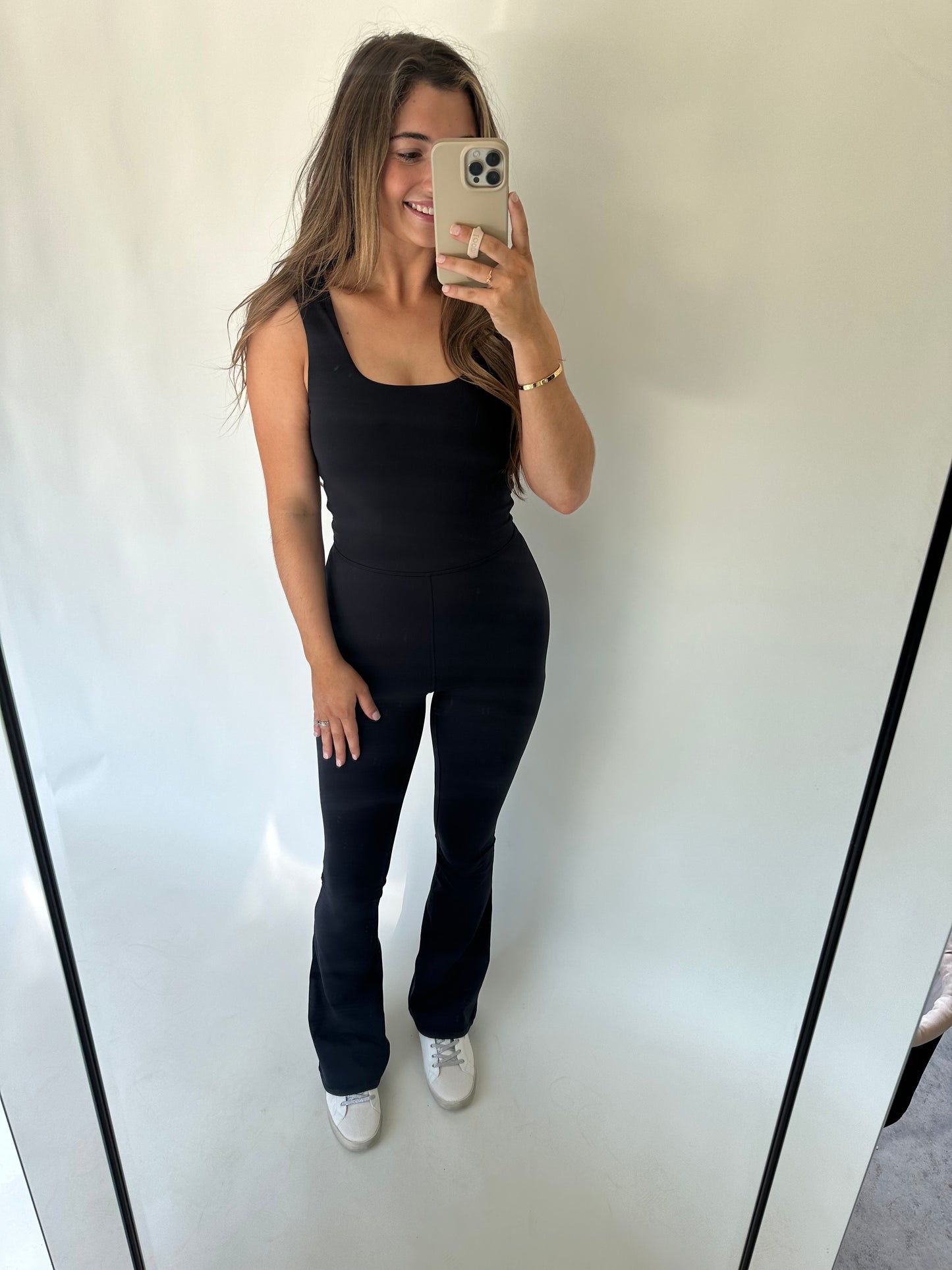 Twist Back Flared jumpsuit- Black
