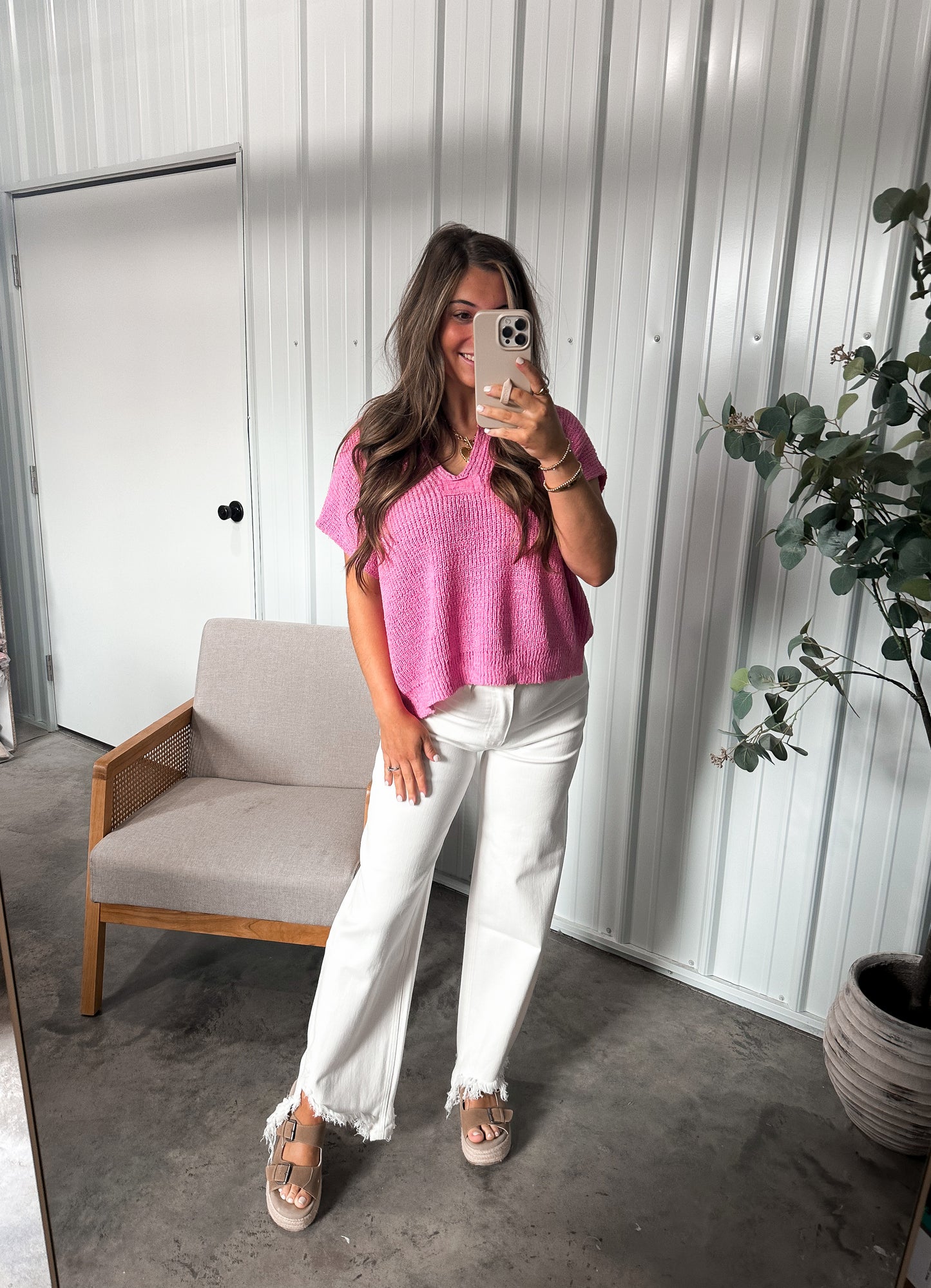 Dailey Denim Straight Jeans - WHITE
