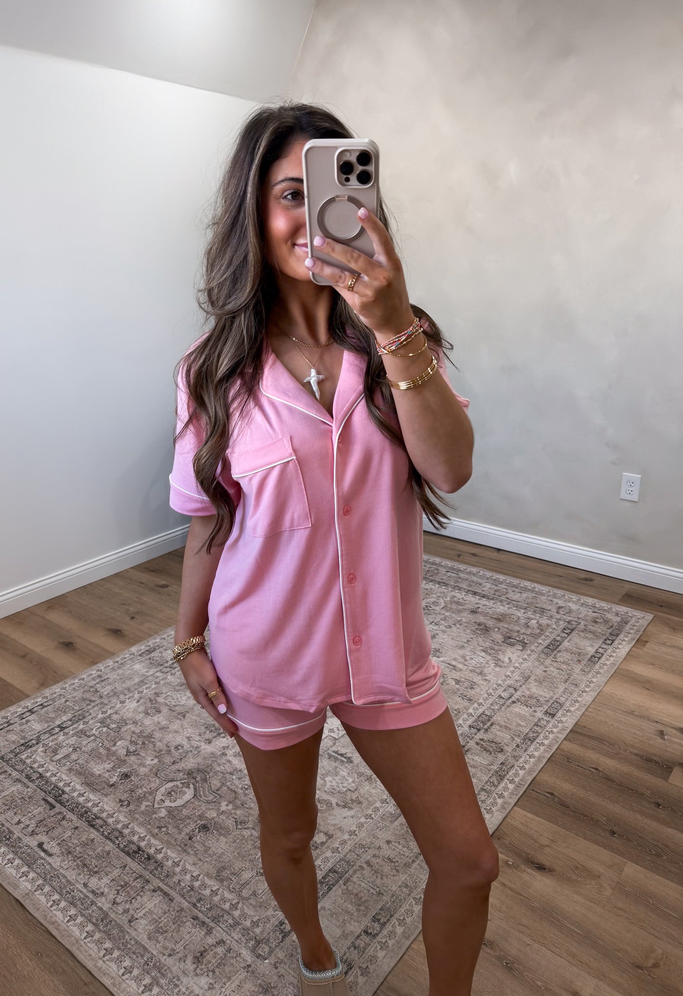 The Riviera Lounge Set - dark pink