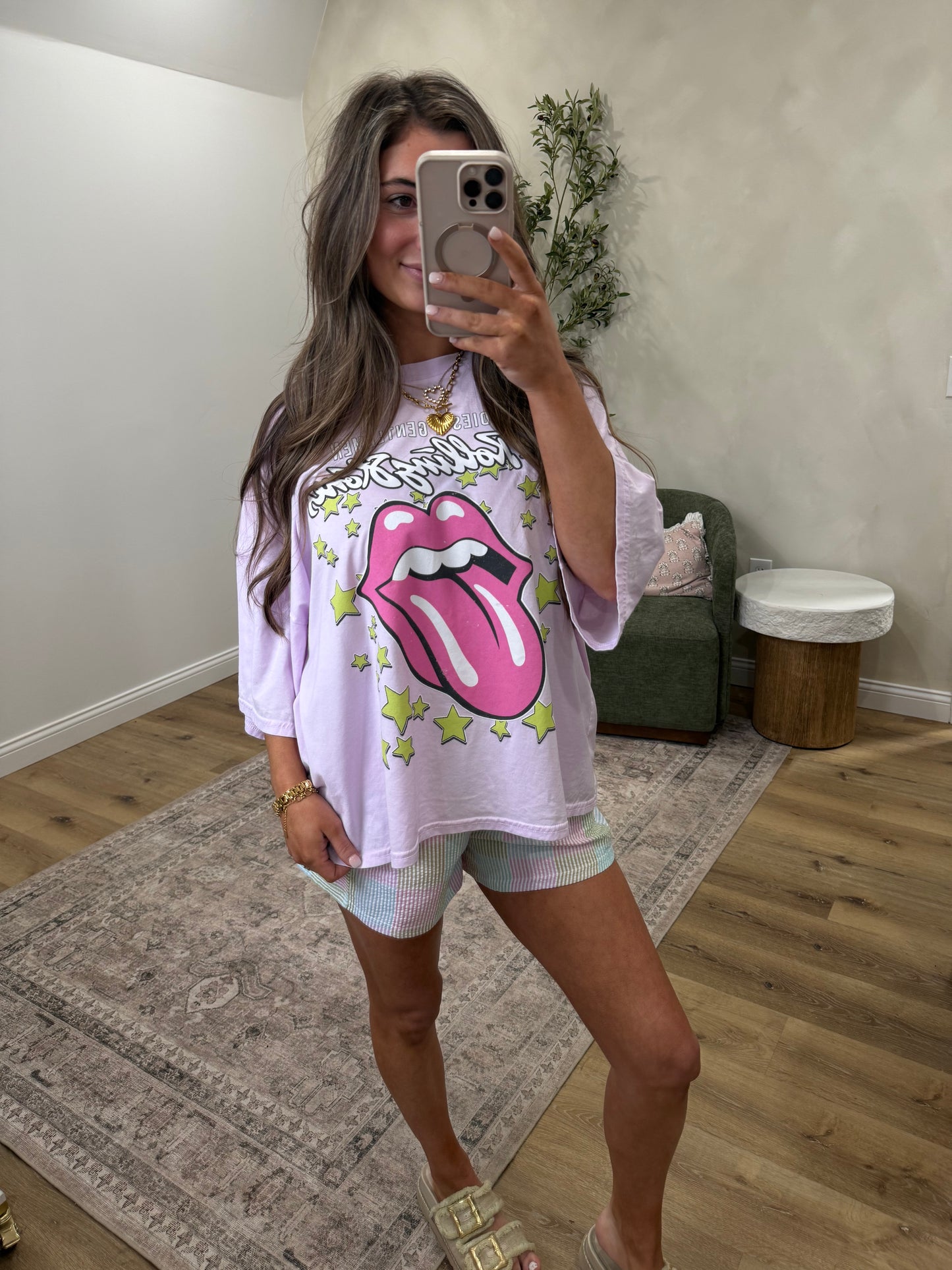 Rolling Stones Graphic Tee - french lilac