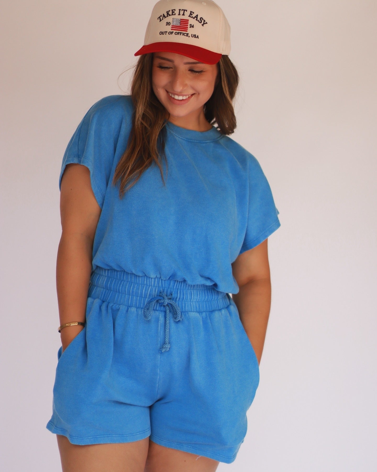 Grab n Go Romper - Royal Blue