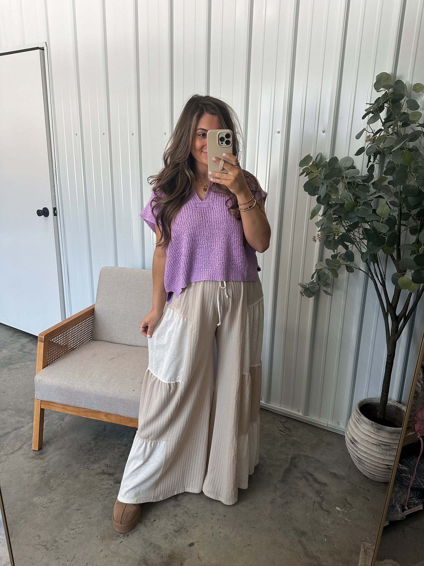 Nia Knit Top - Lavender