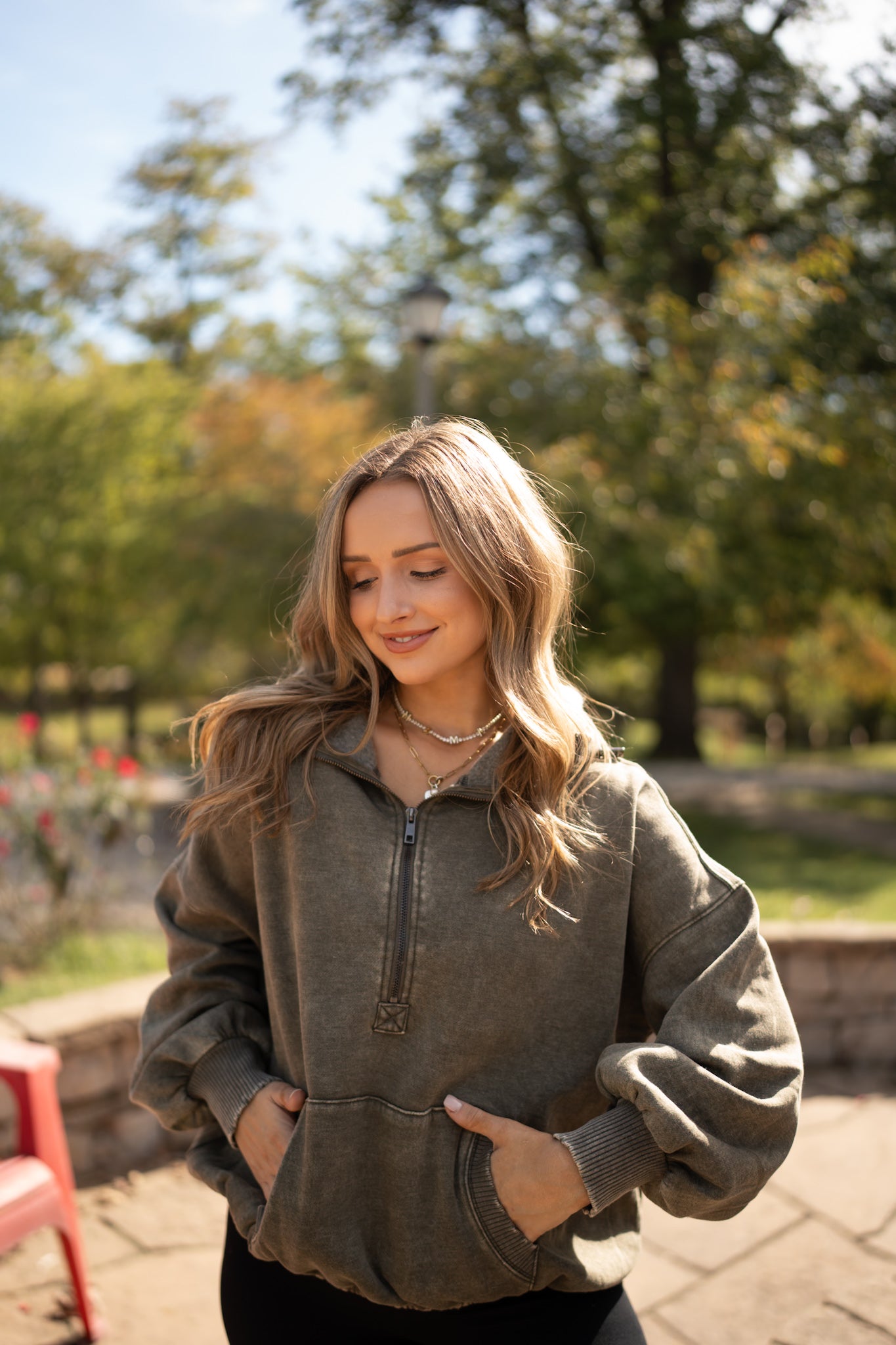 lenze pullover - olive