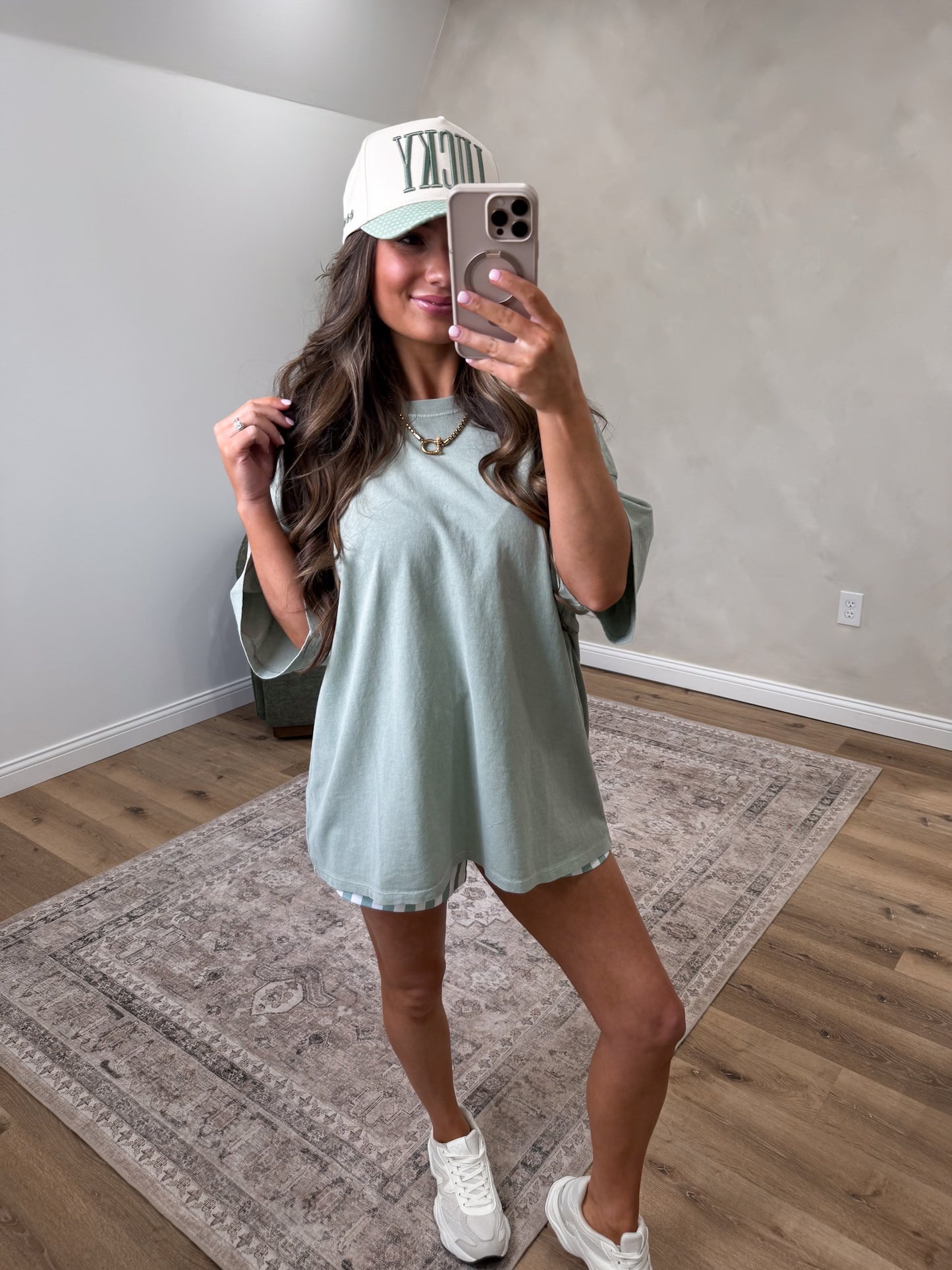 Oversized Mineral Washed Tee - sage green *open for preorder for 3/20 order individually from in stock items*