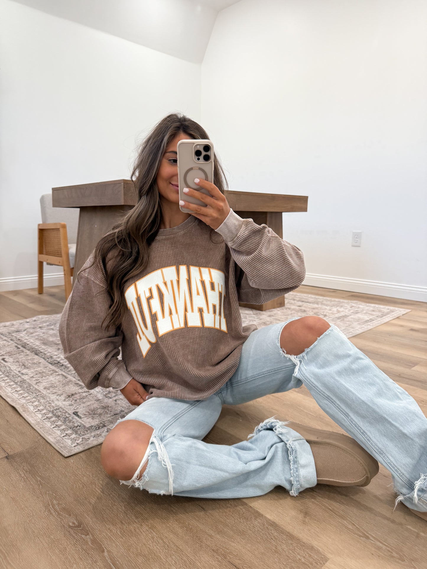 "Thankful" Corded Cozy Crew