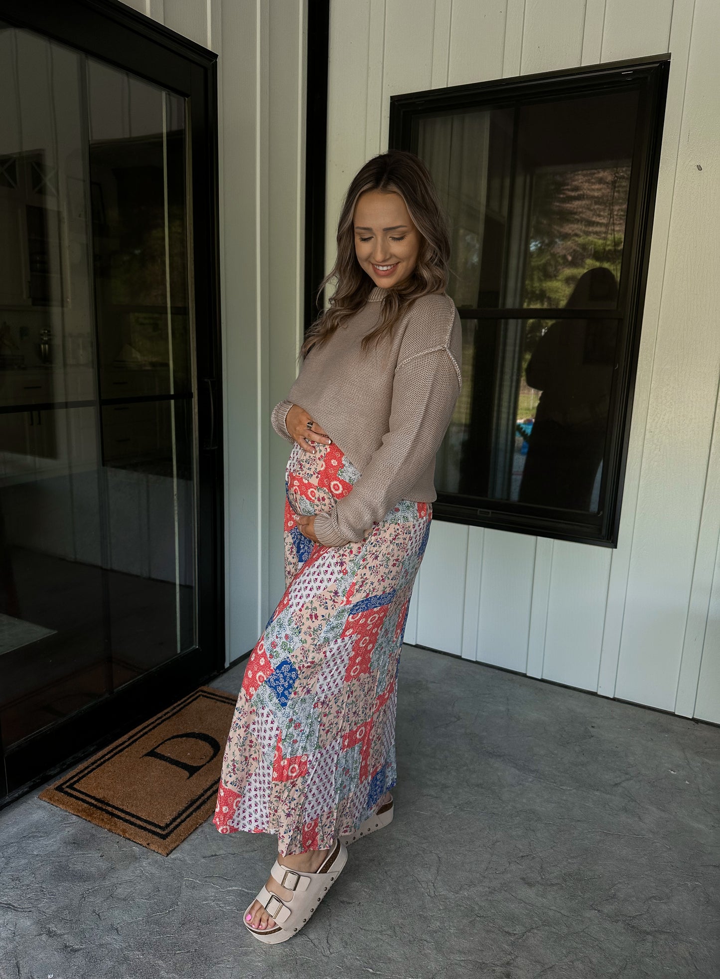 On my mind patchwork maxi skirt - Autumn Hues