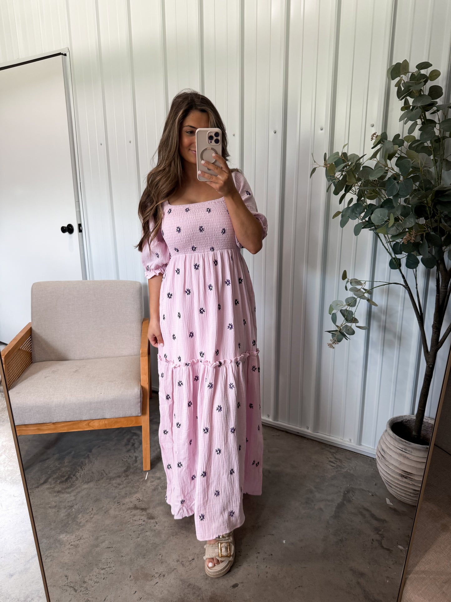 Aurora Gauze Maxi Dress - Lilac