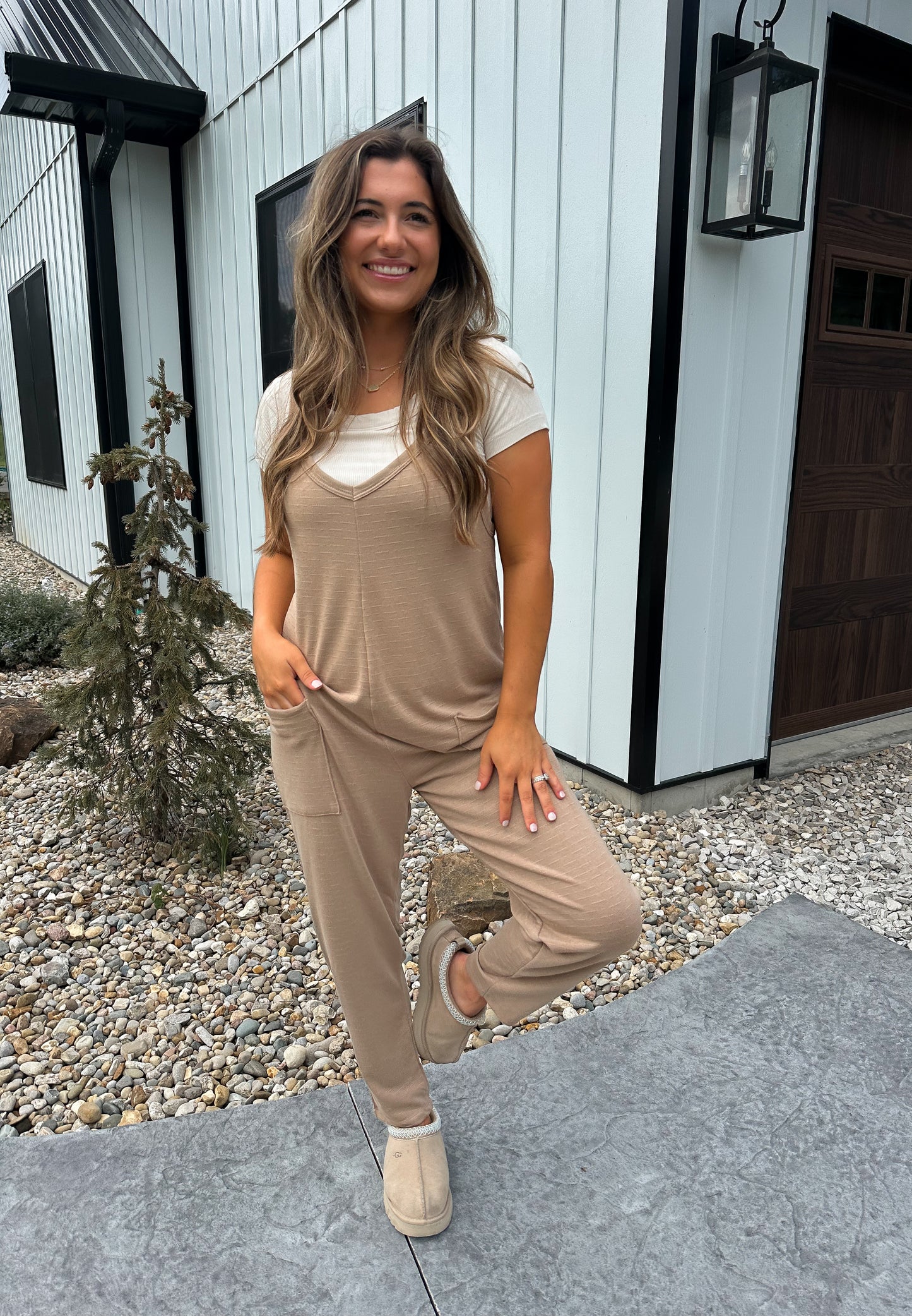 Jordan Jumpsuit - Mocha **LIGHTLY LOVED**