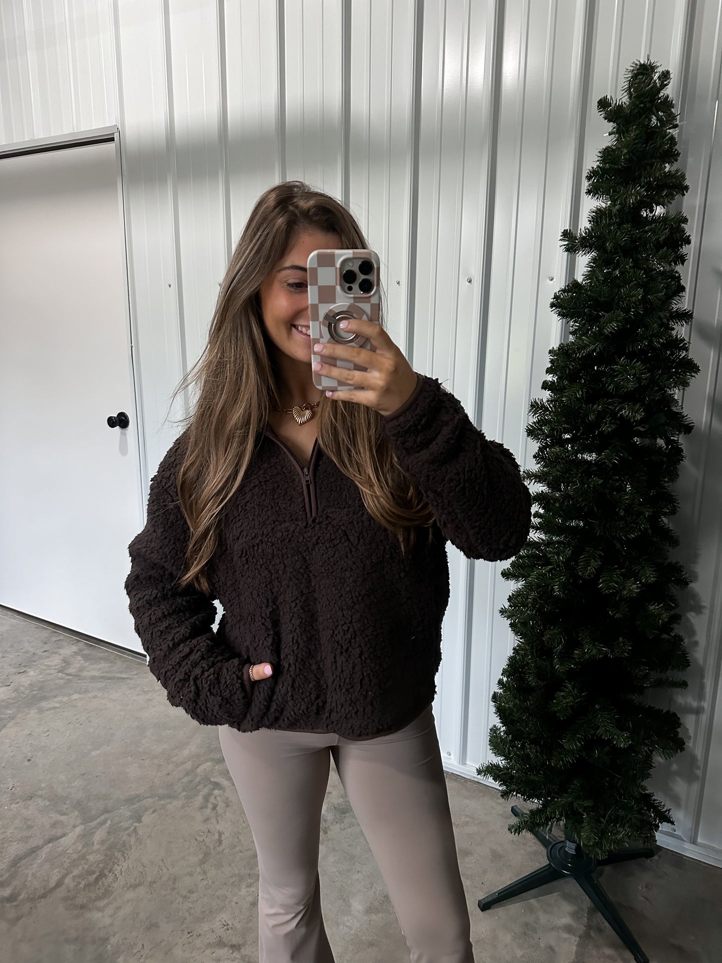 Espresso Fleece Half-Zip