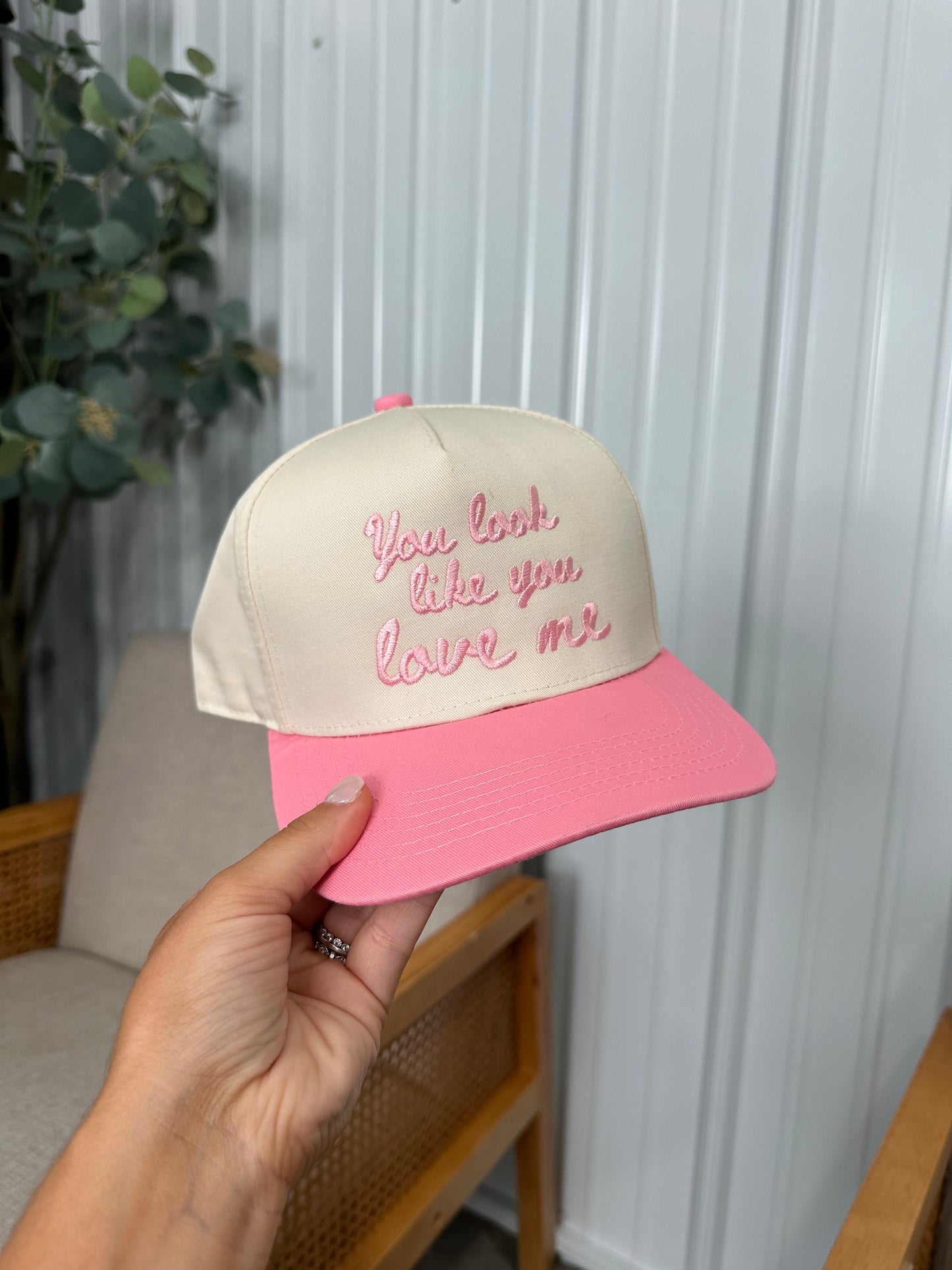 "You Look Like You Love Me" Embroidered Snapback