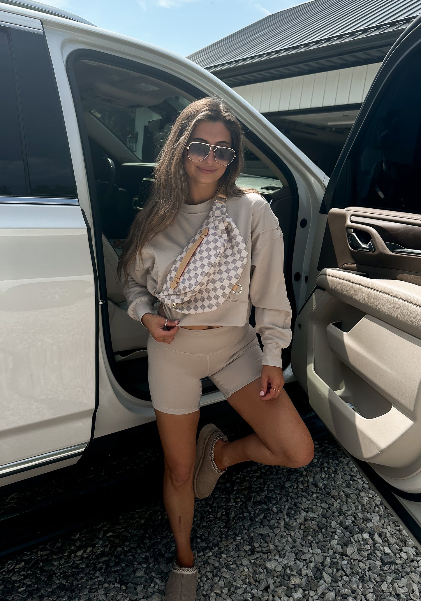 Zoey Loose fit top & biker short set