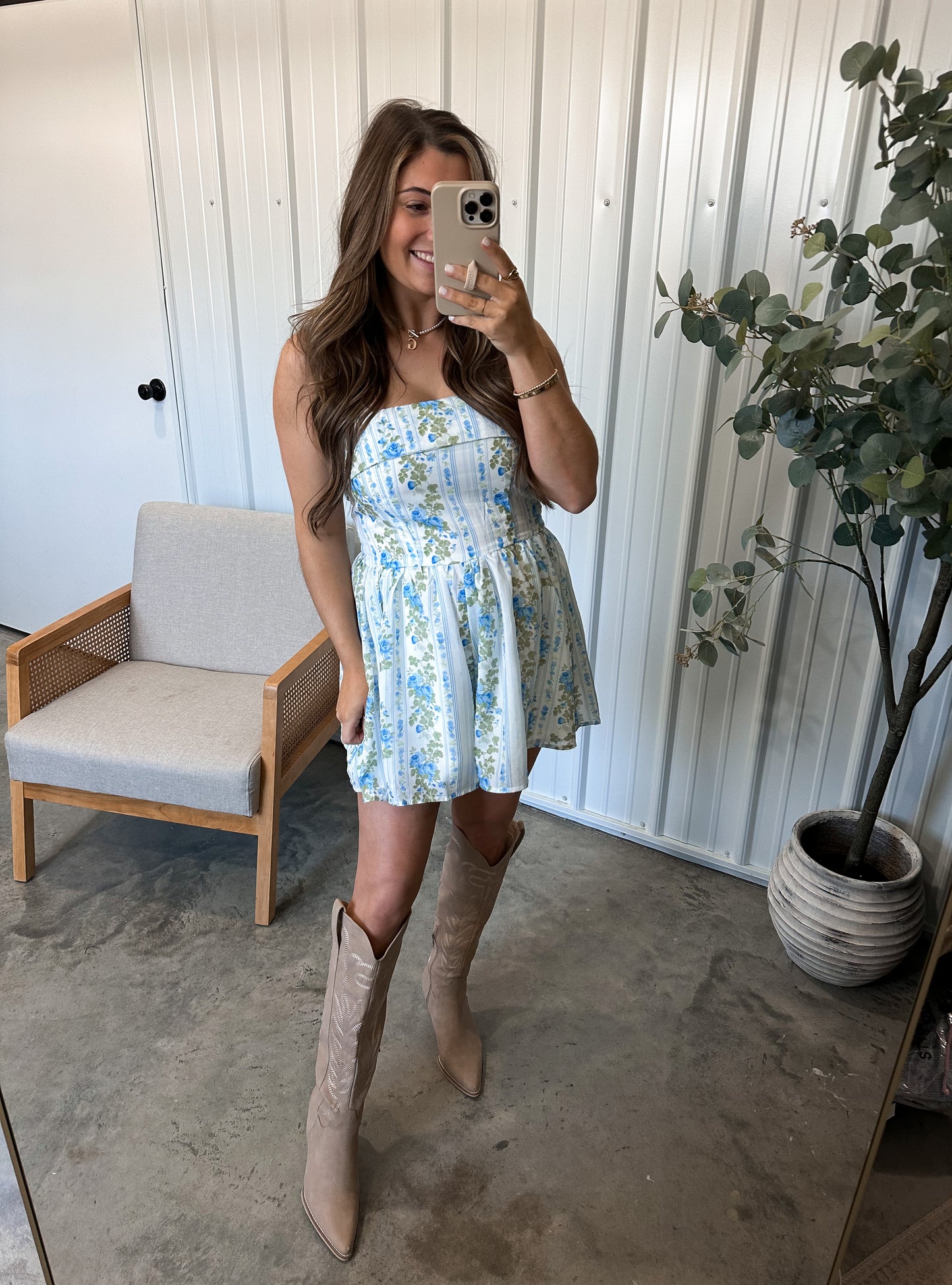 Tulip Tube Top Floral Romper