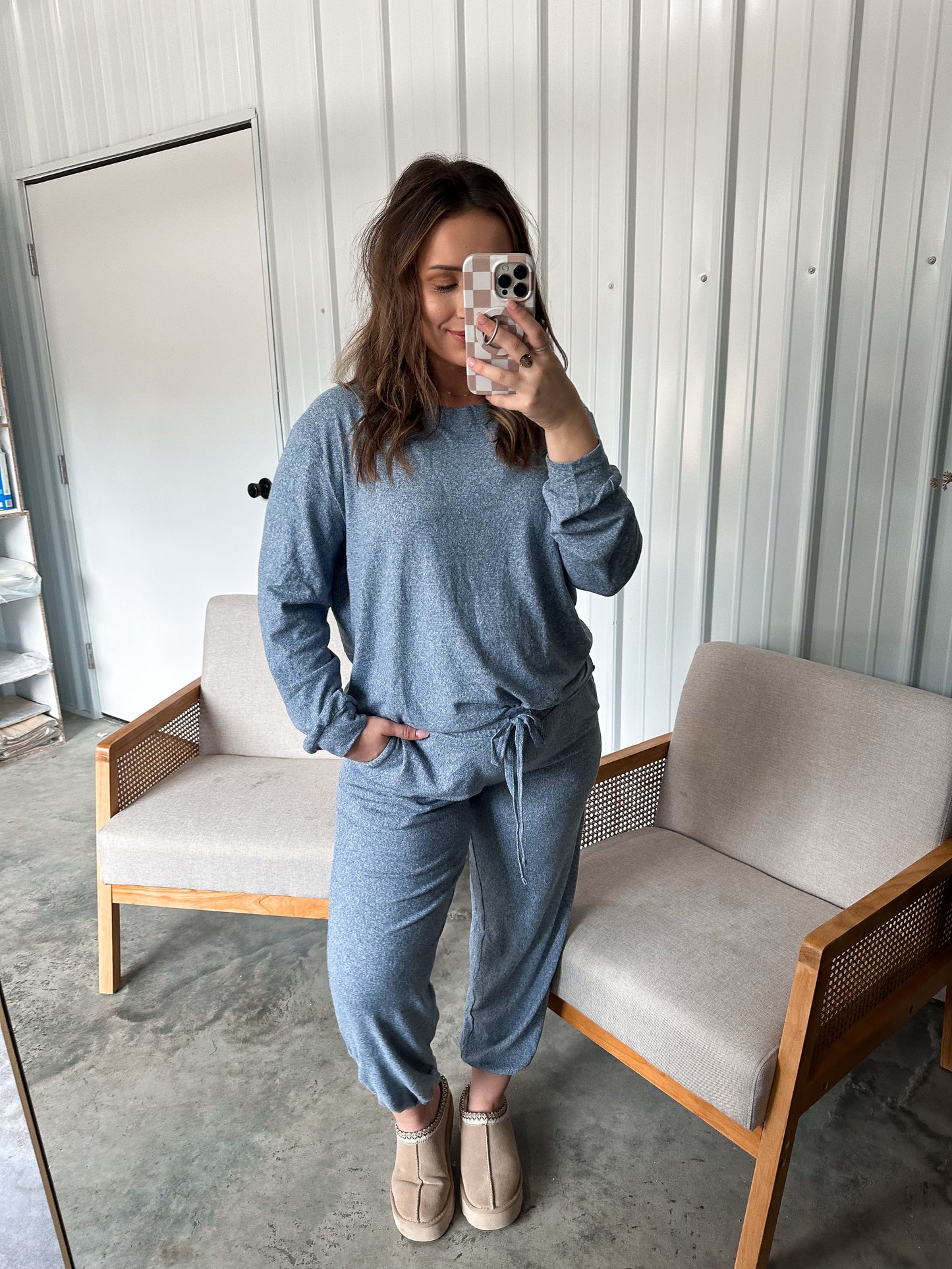 Hadley Hacci Set- Dusty Blue