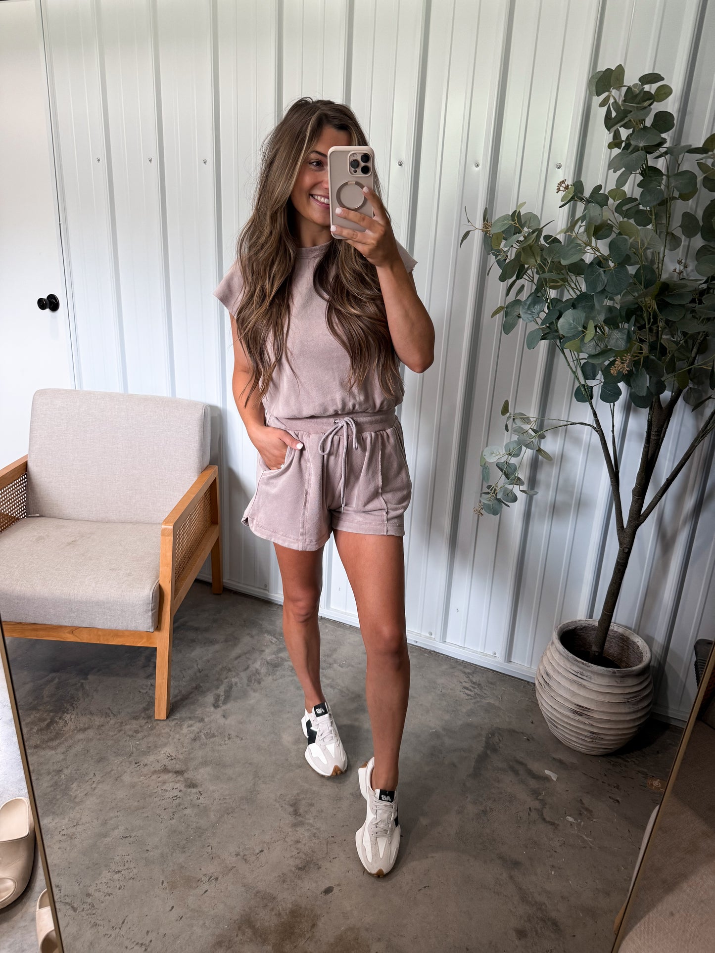 Peek-a-boo Lounge Romper- 2 colors