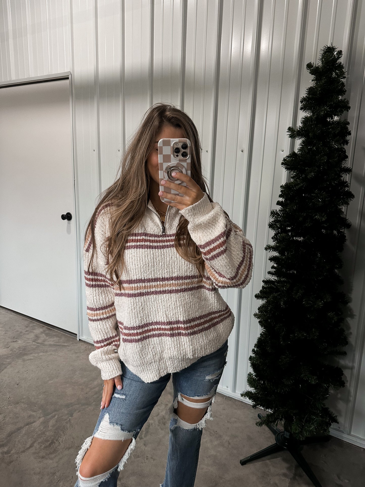 Mariah Mauve Half ZIp