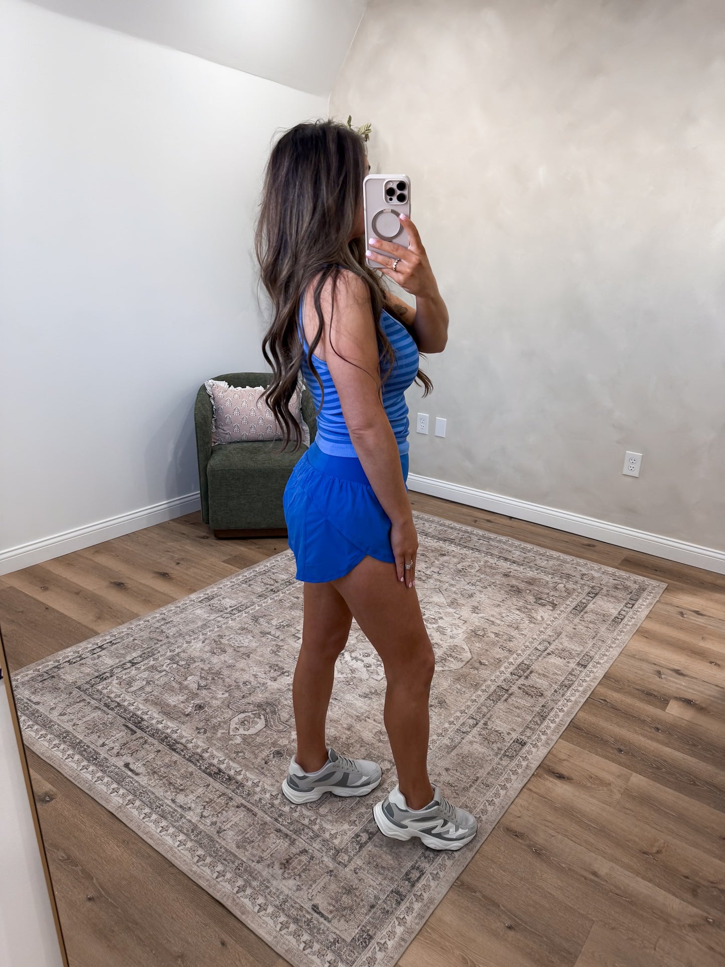 Retro Reversible Stripe Tank Top - poolside *PREORDER FOR 3/30*