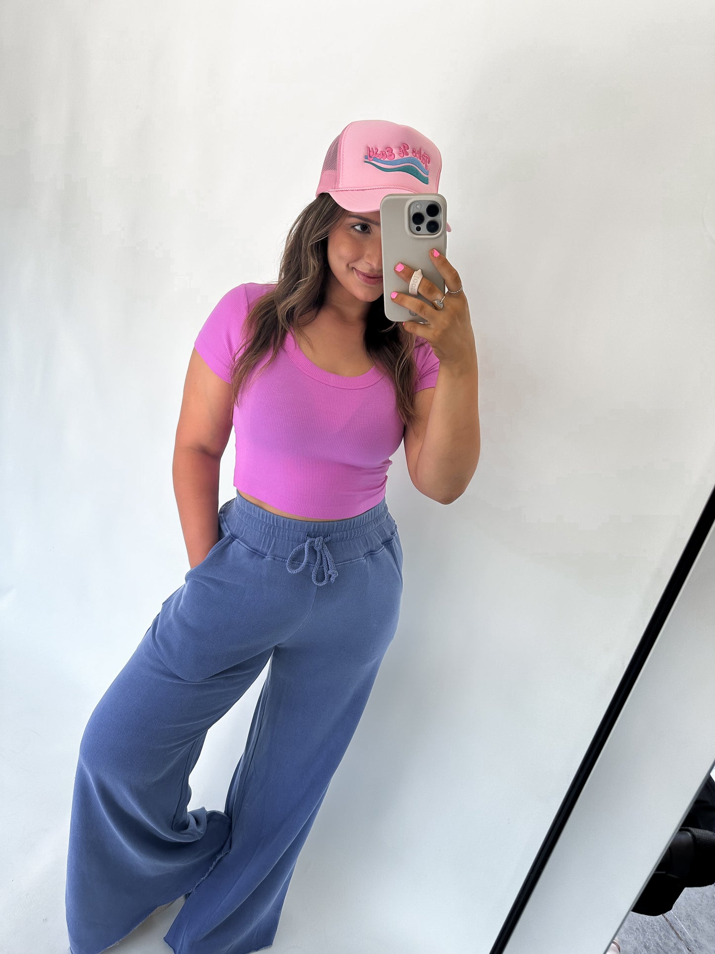 Halsey wide leg lounge Pants- Ocean blue RESTOCK!!