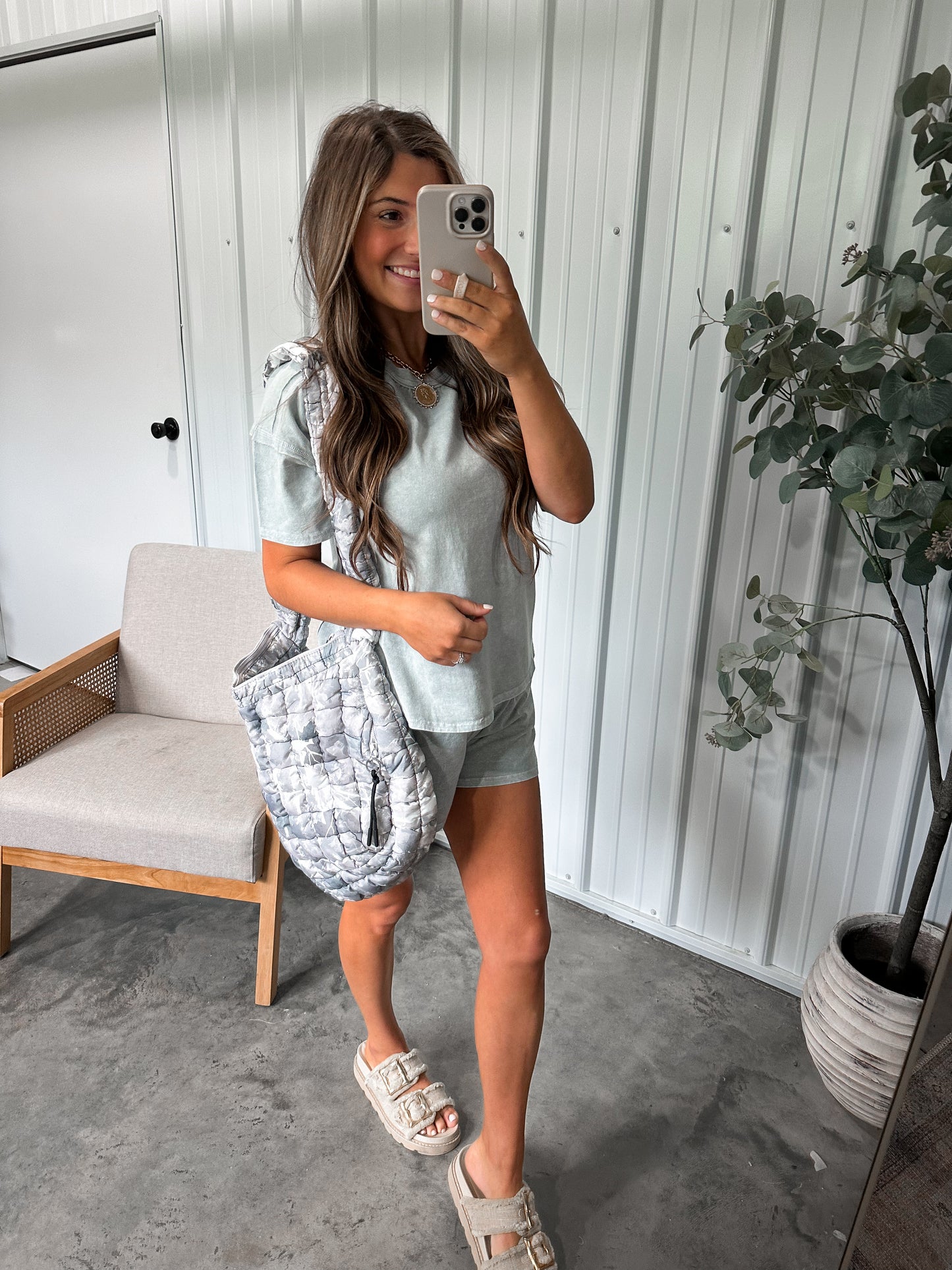 Camo Puffer Tote Bag