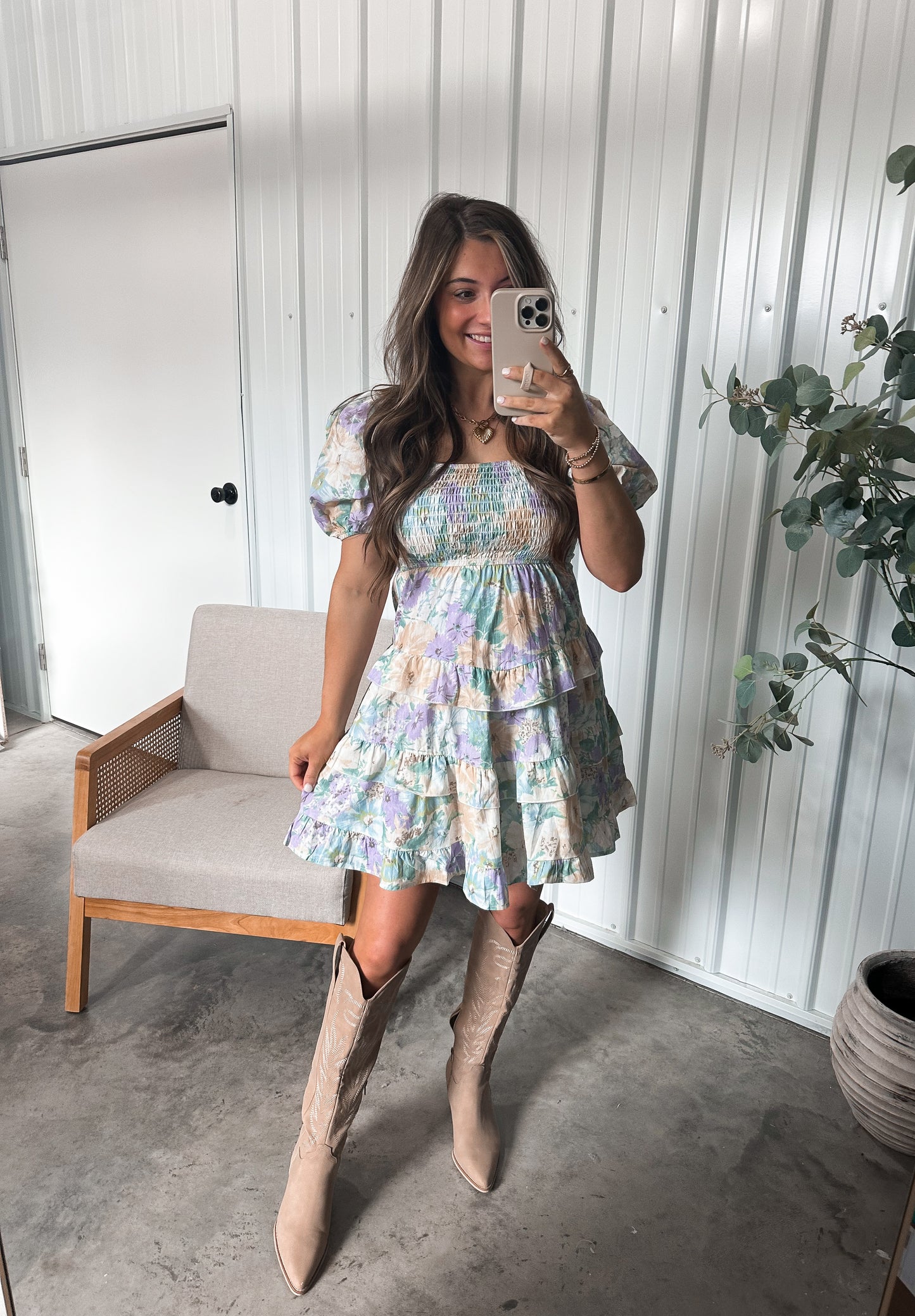 Water Colored Floral Sundress