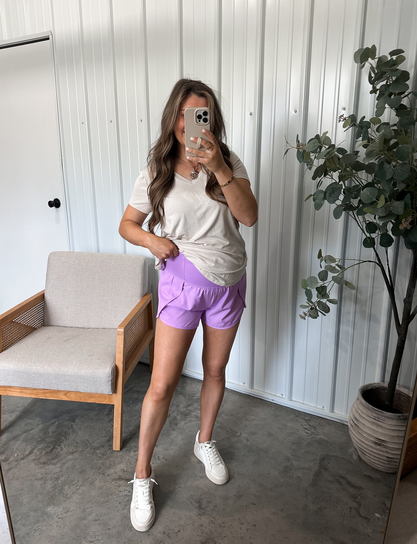 Live Freely Athletic Shorts- *indigo*