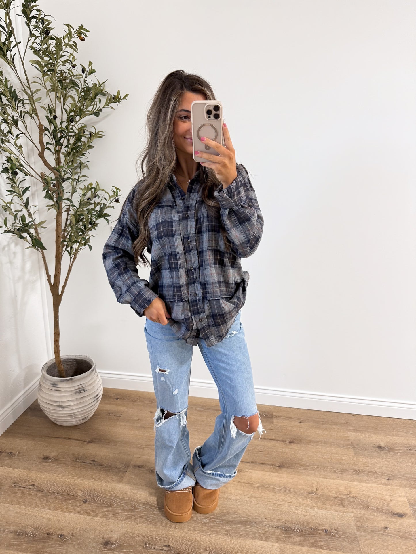 Timberline Flannel - charcoal