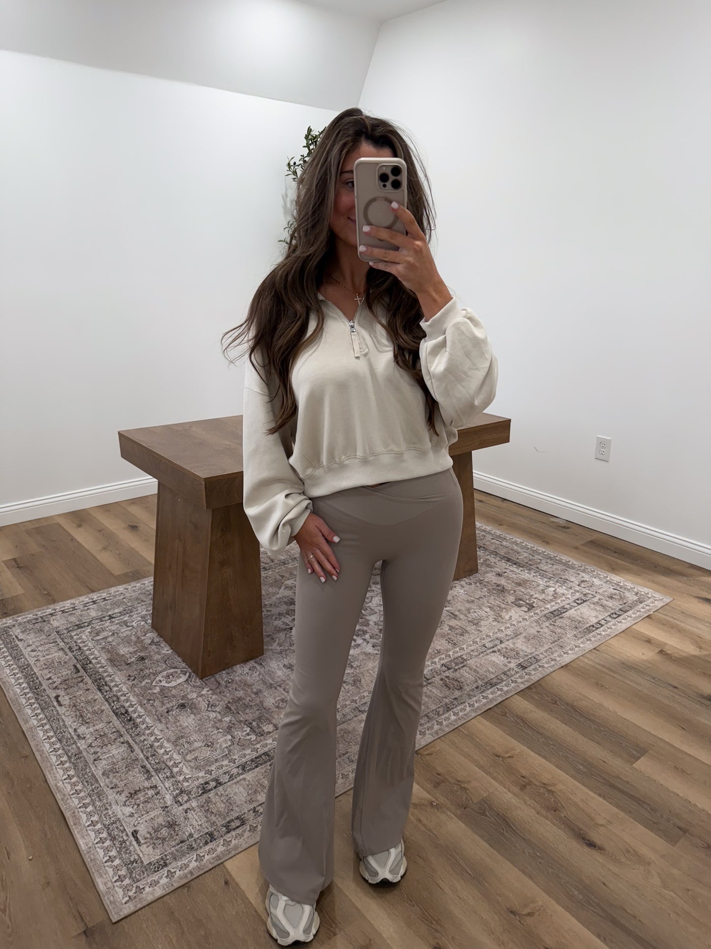 Buttery scuba Pullover- Stone