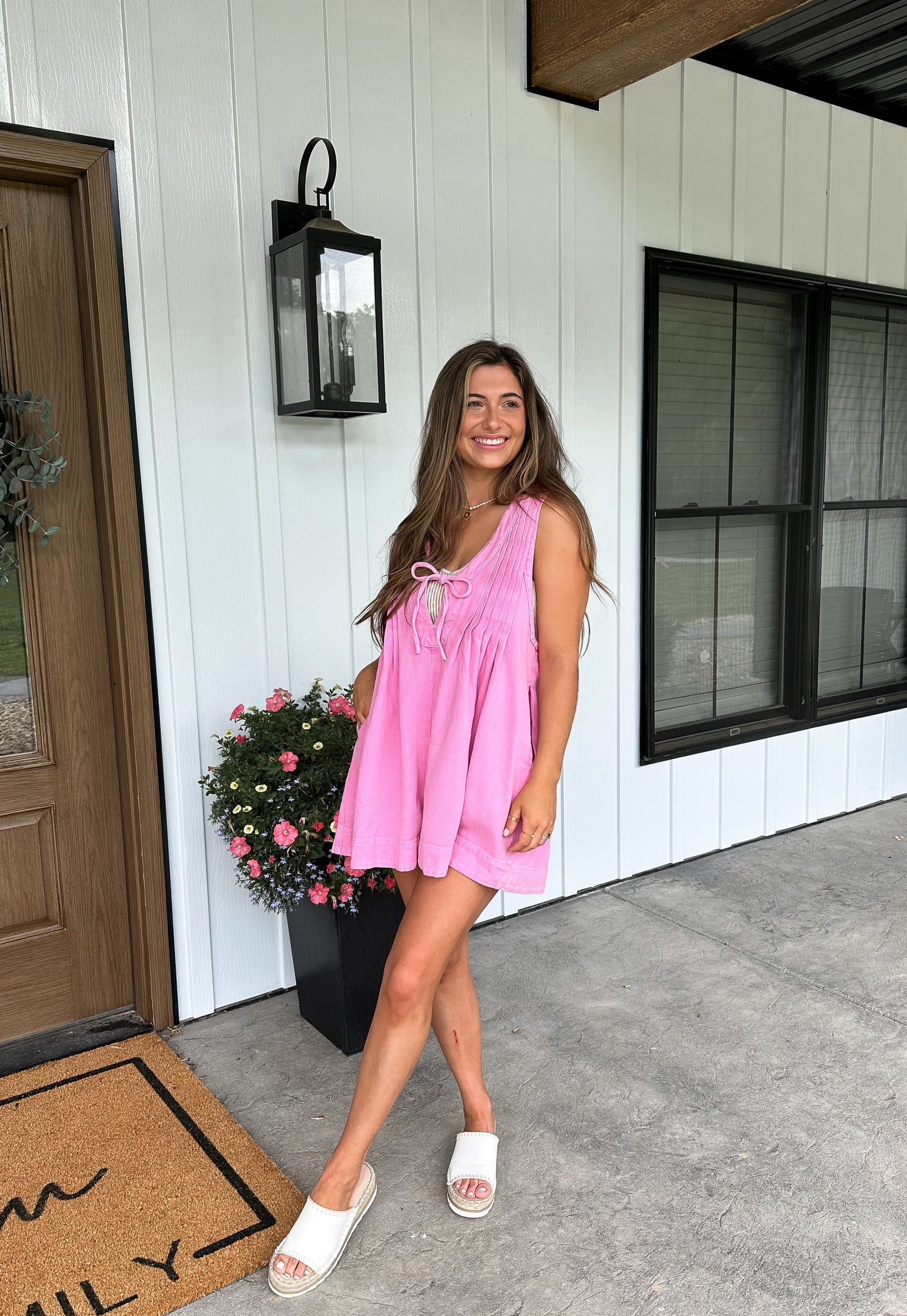 Pinky Promise Denim Romper