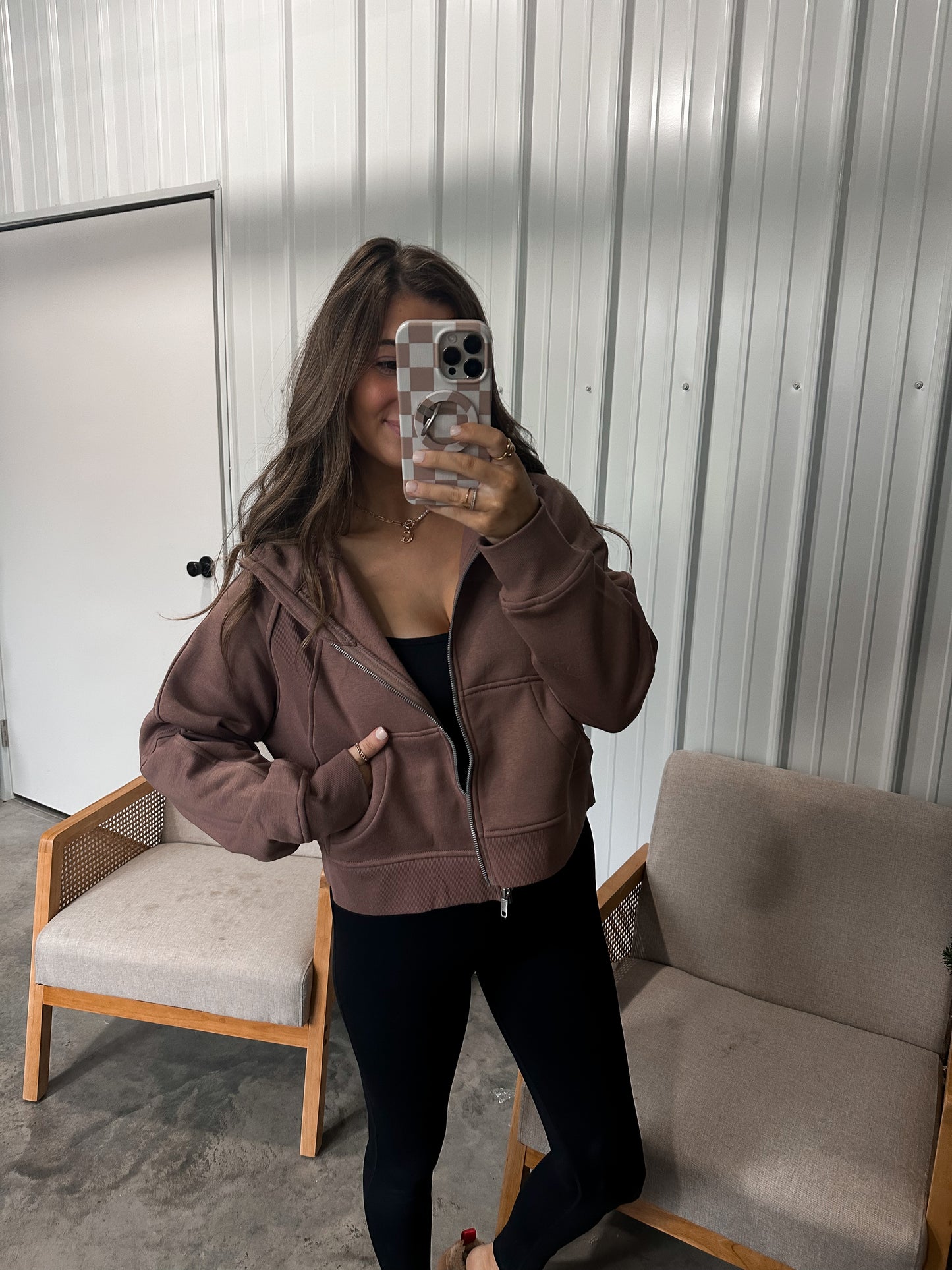 Scuba Full Zip With Hood - Truffle