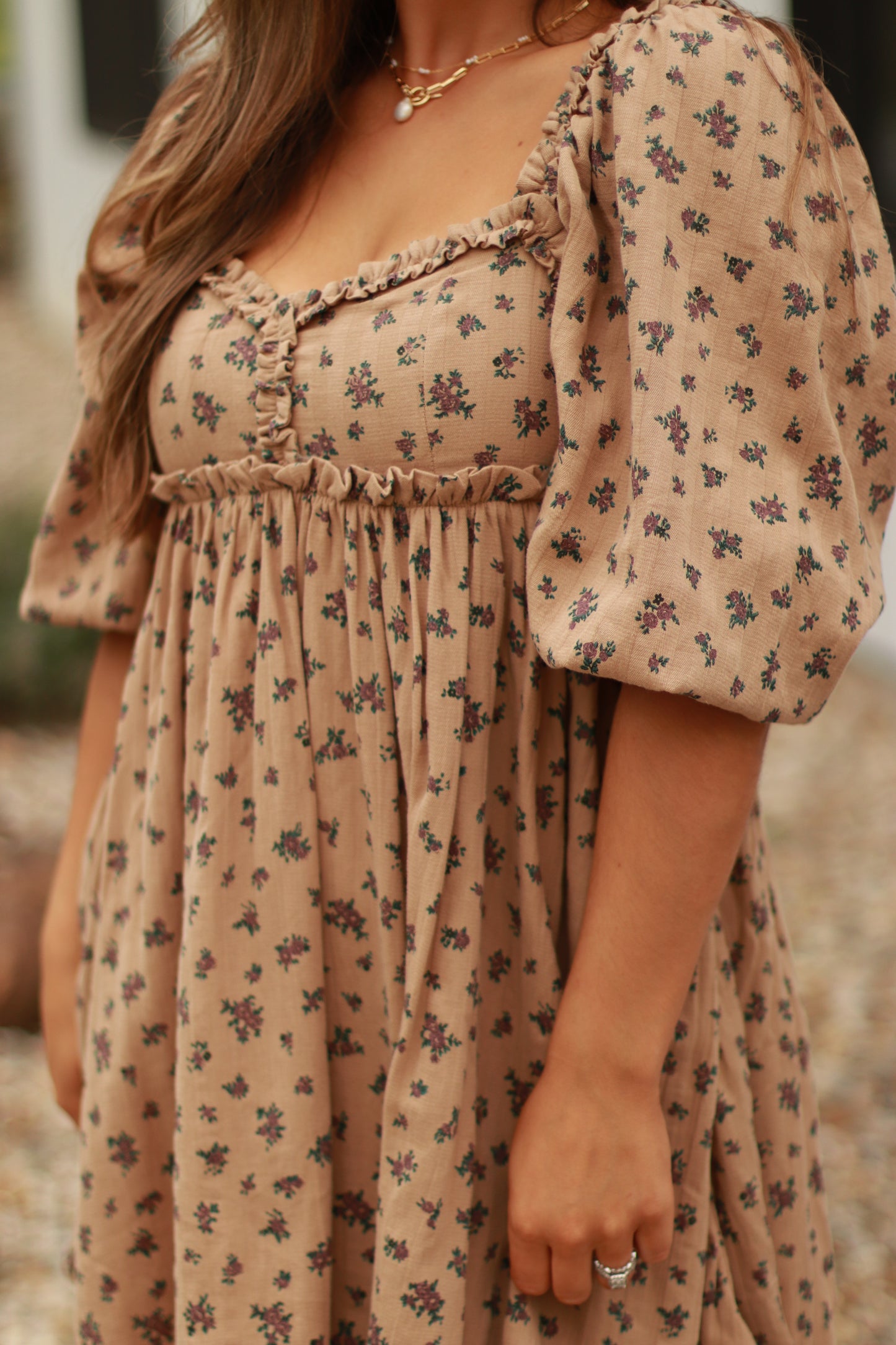 Feeling Fall Mini Dress - Mocha