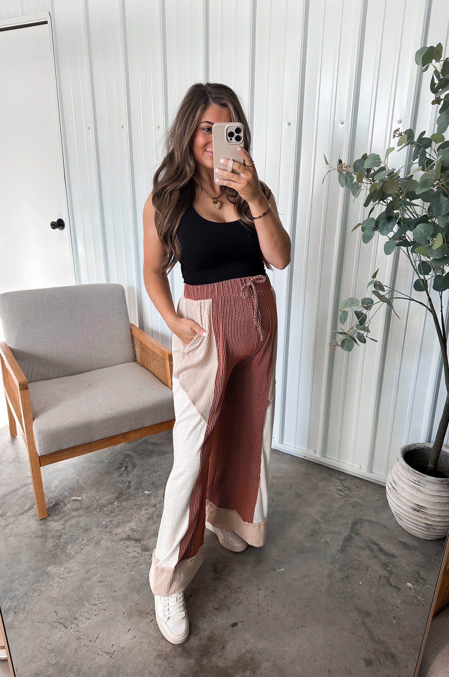 Ribbed Wide Leg Pants