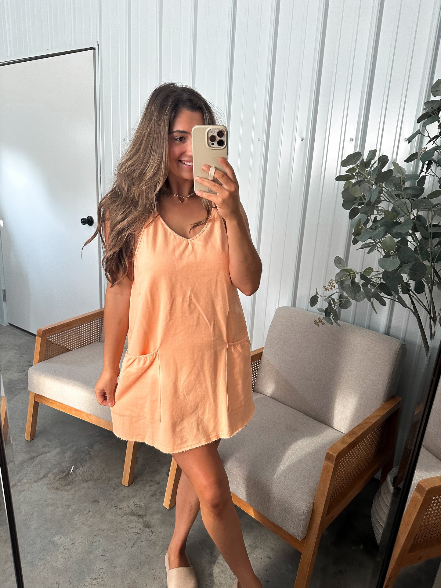 The Macy Active Dress- Peach