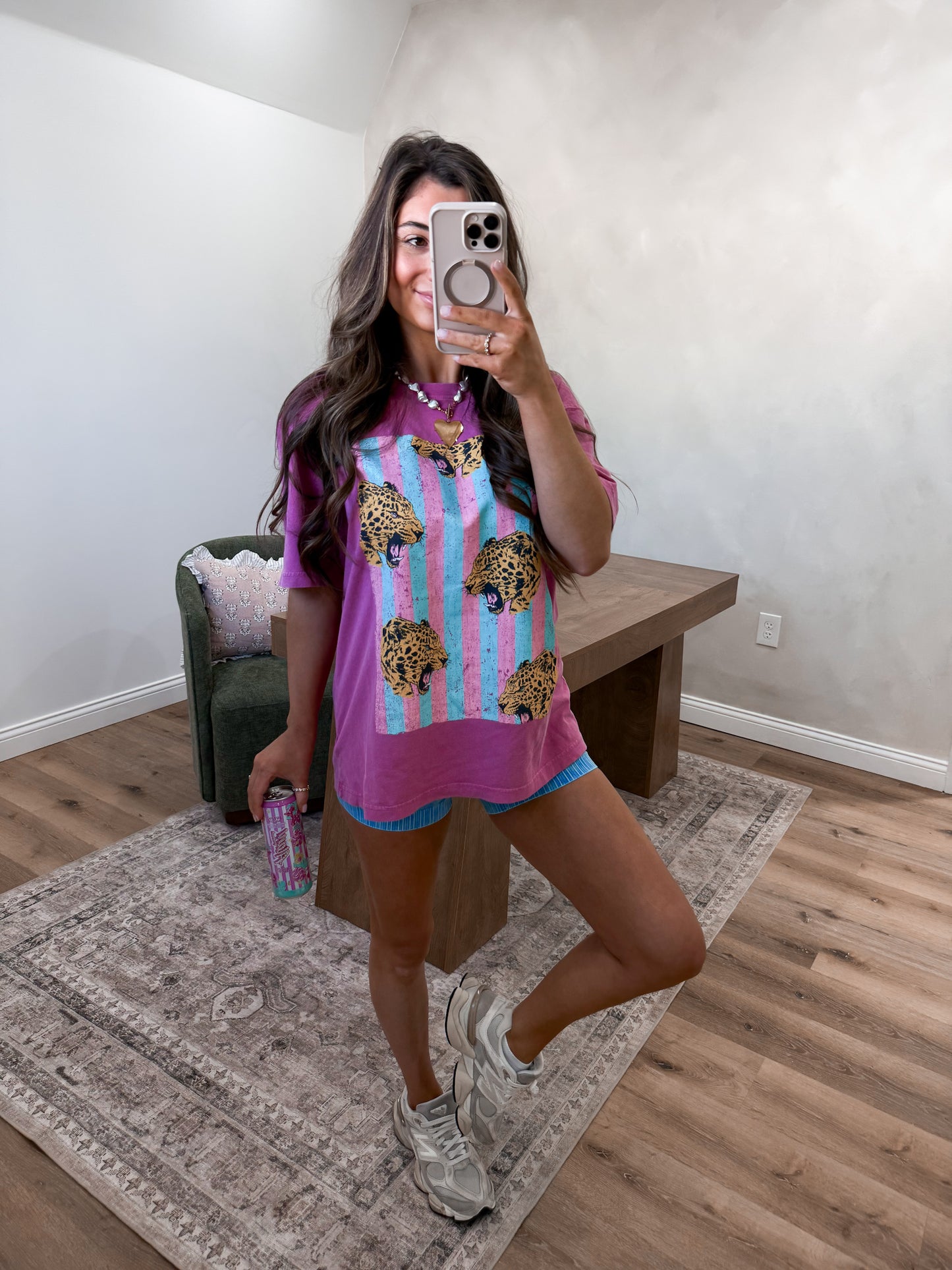 Multi Leopard Graphic Tee- Pink *OPEN FOR PREORDER 3/12 ORDER INDIVIDUALLY FROM IN STOCK ITEMS*