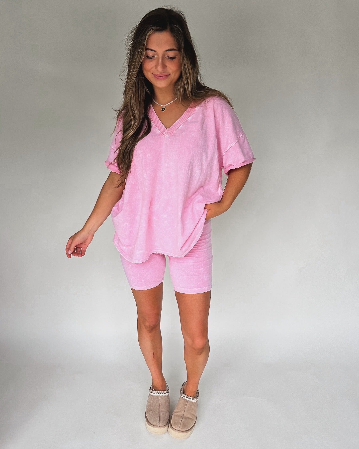 Hot Shot Shortie Set- Pink