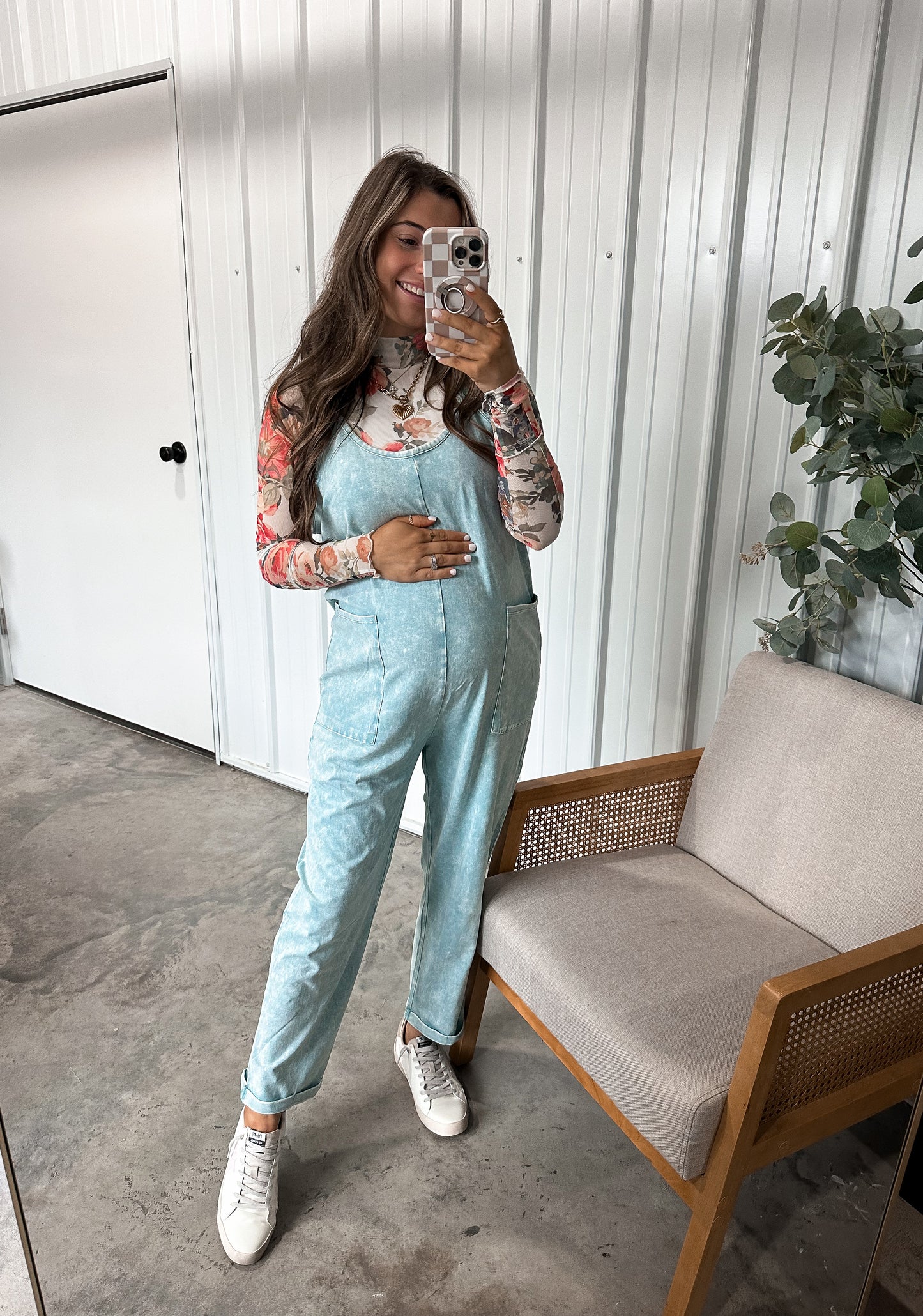 Rosey Mesh Layering Top - cream/pink