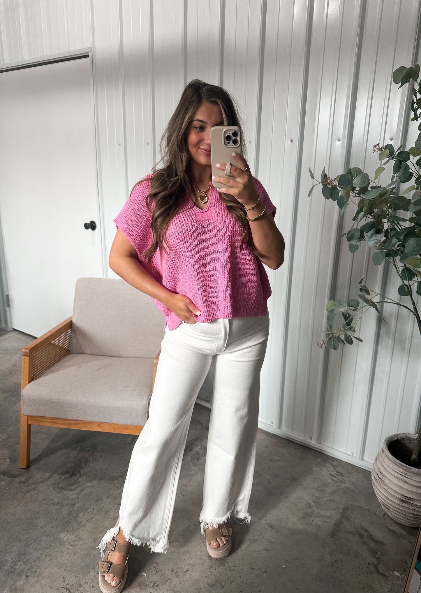 Dailey Denim Straight Jeans - WHITE