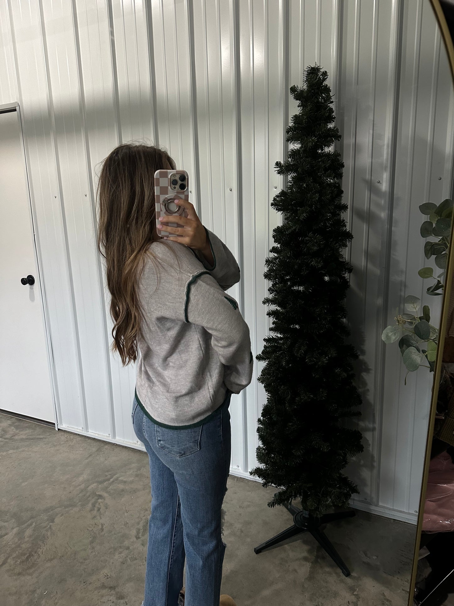 Oh Christmas Tree- Embroidered Sweater