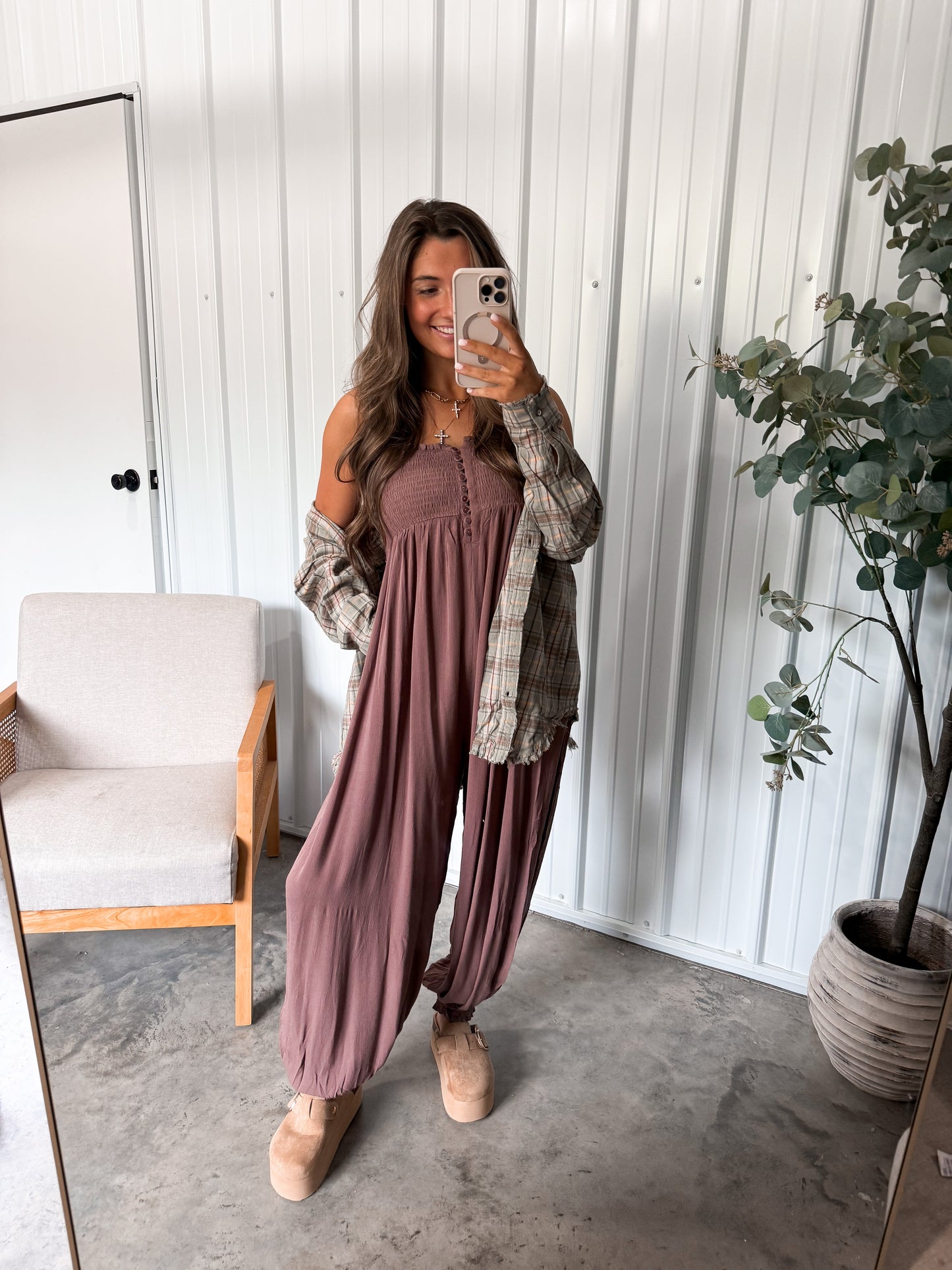 Josie Jumpsuit - mocha