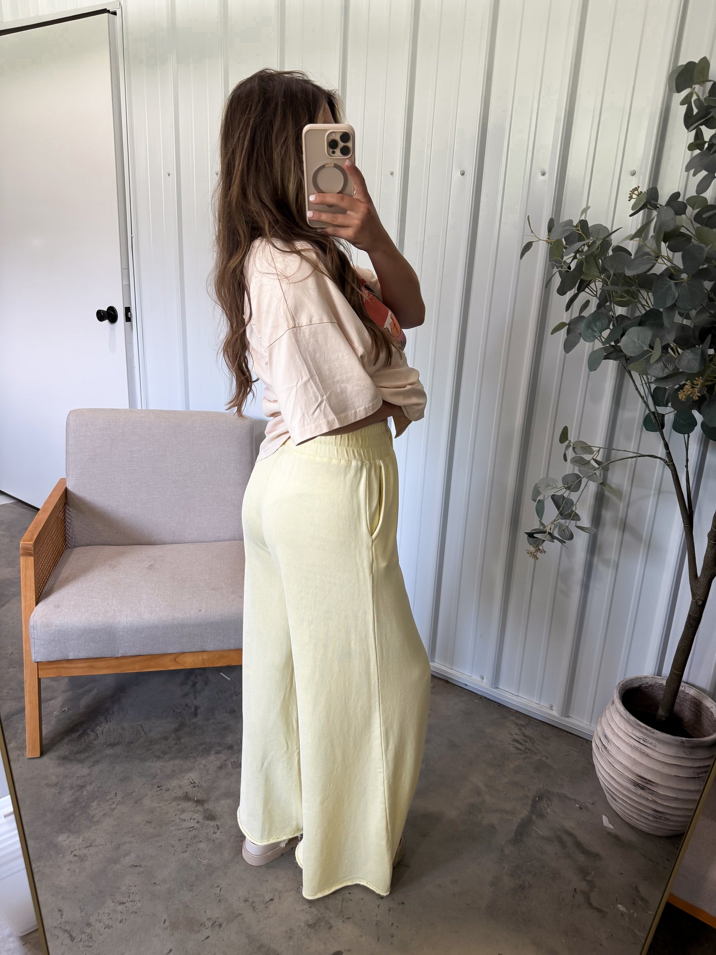 Halsey lounge pants - butter yellow