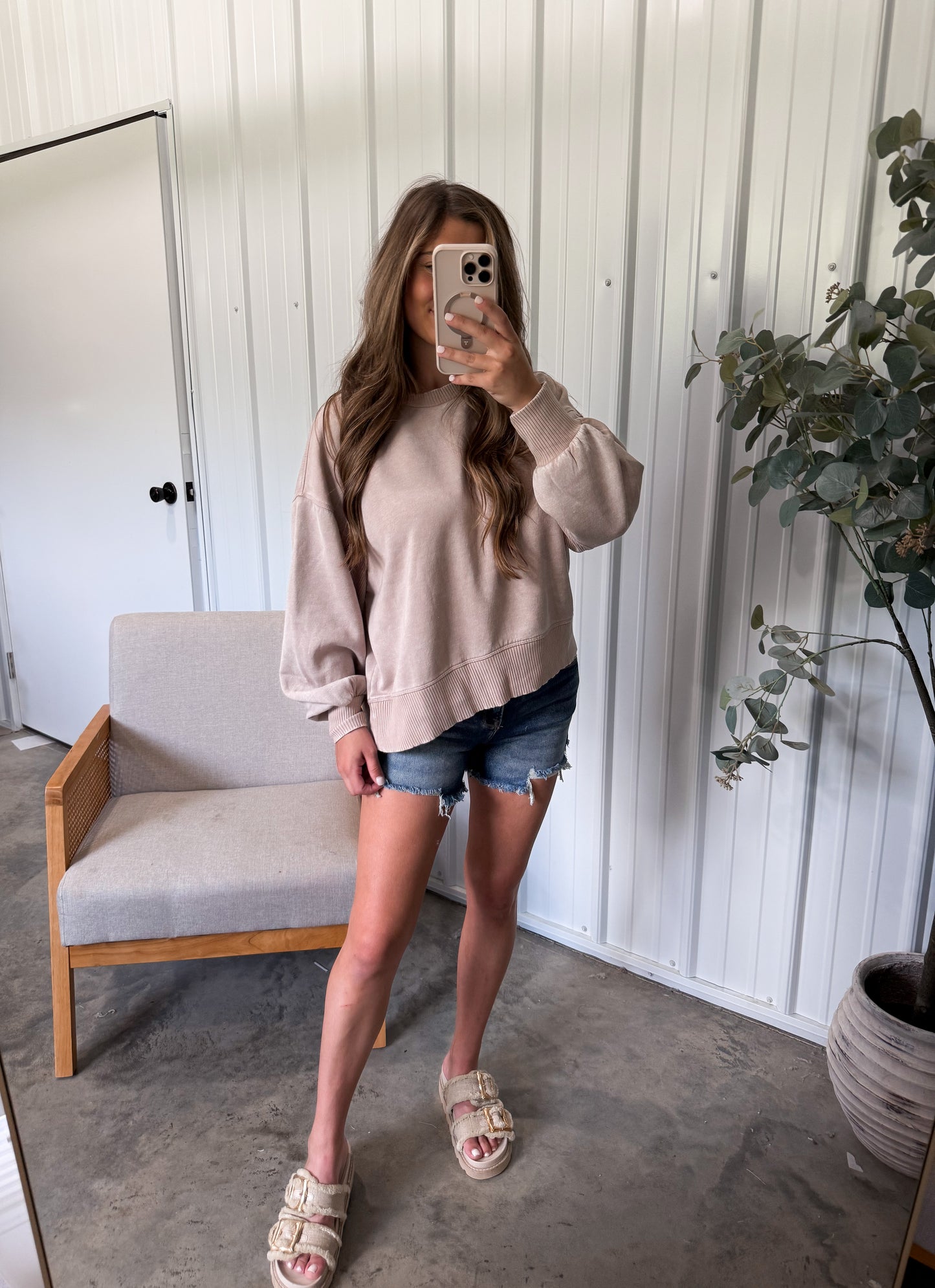 Cierra Washed Pullover- 2 colors