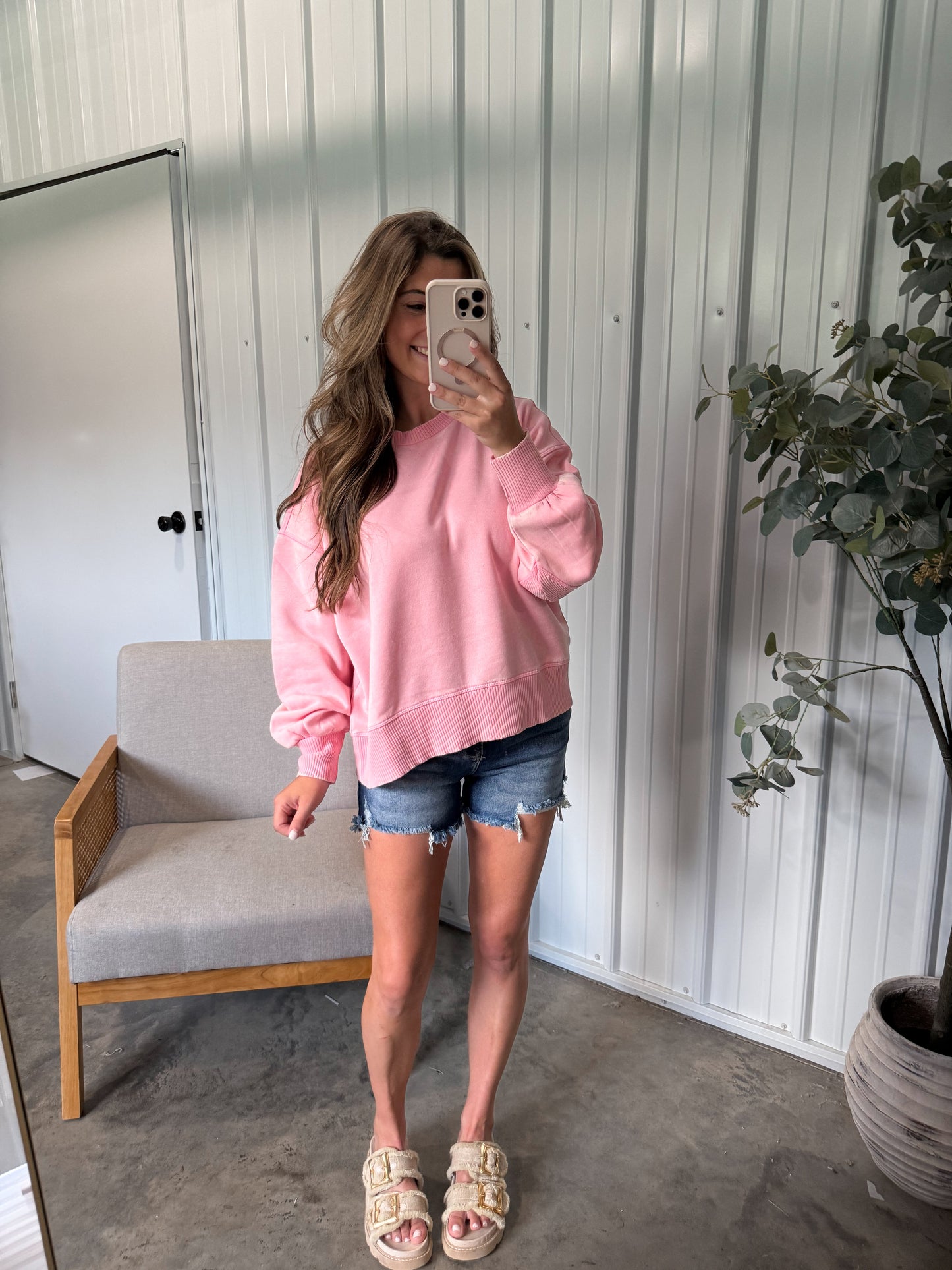 Cierra Washed Pullover- 2 colors