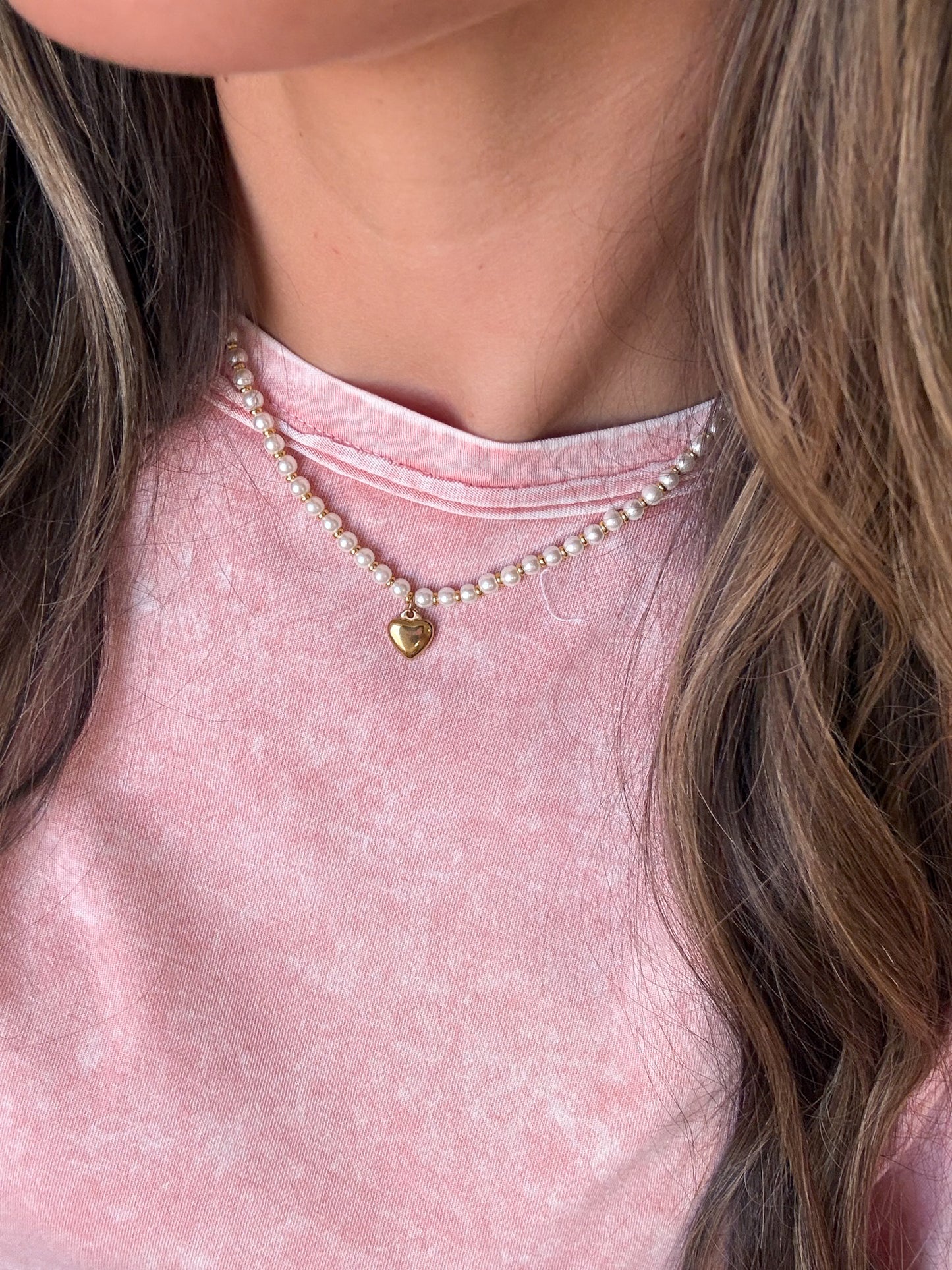 Alice Pearl & Gold Necklace - waterproof