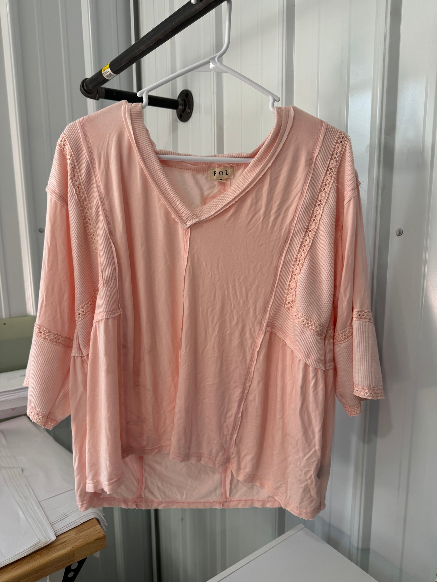 Lace Trim Relaxed Fit Top - LIGHTLY LOVED