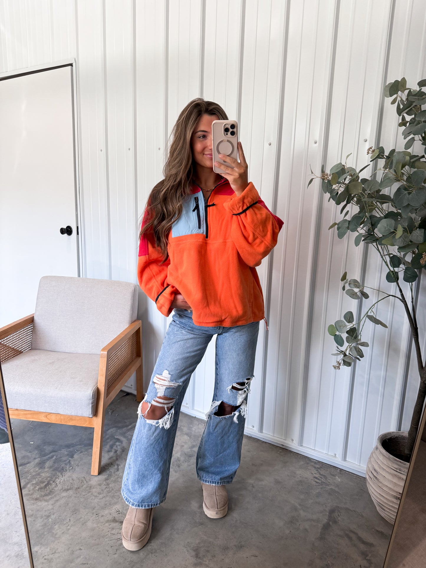 North Fleece Pullover- Sunset