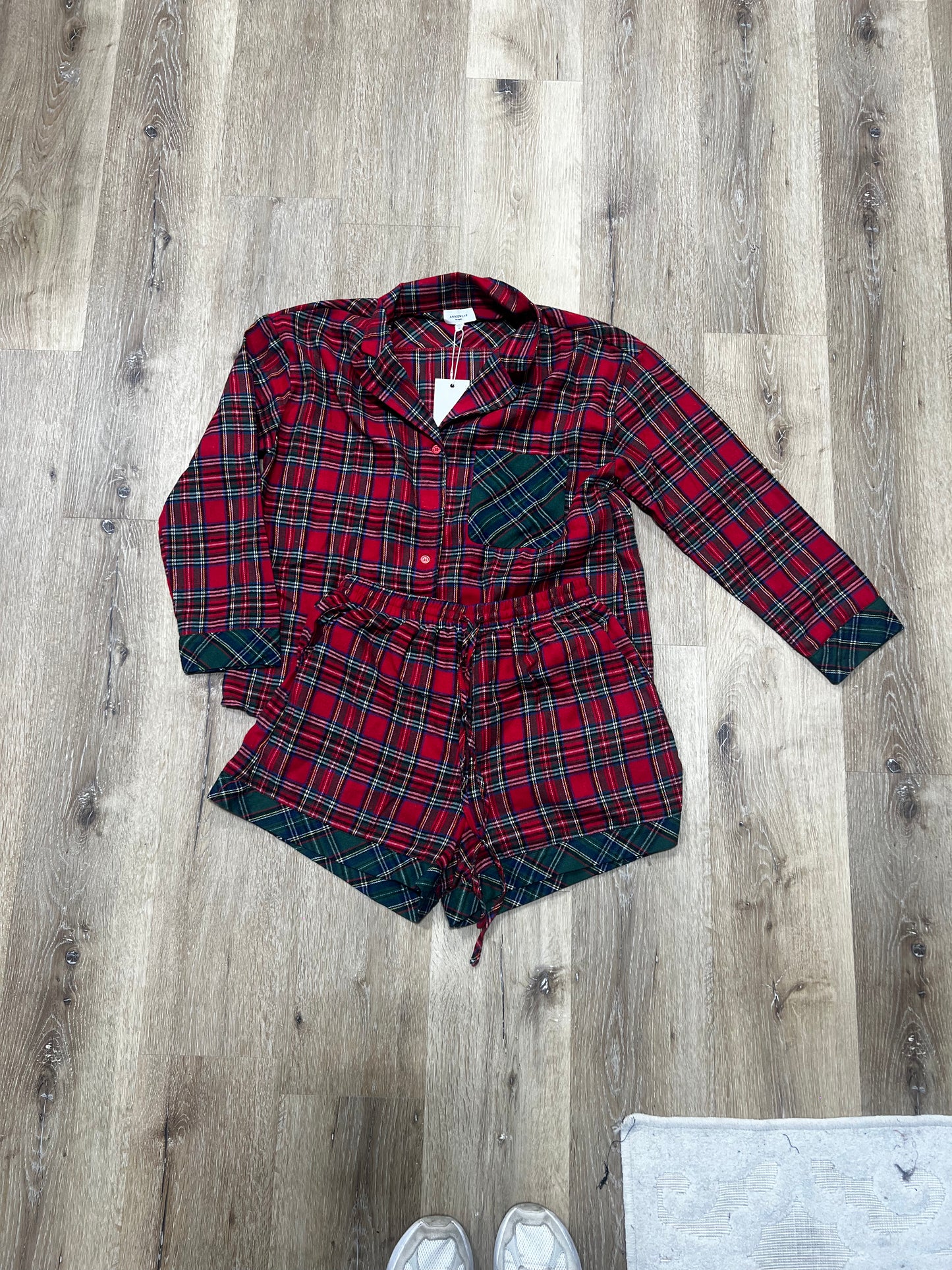 Plaid Lounge Shorts Set